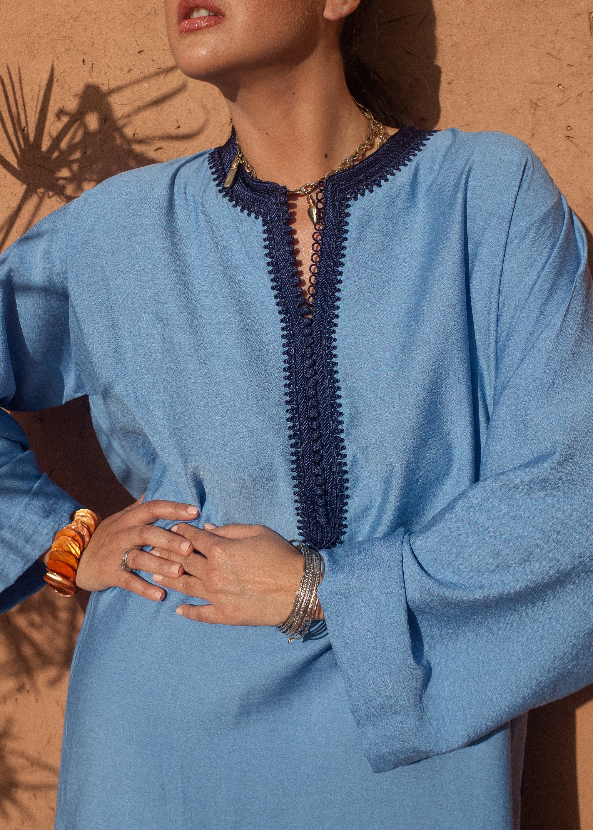 SMAHANE LINEN KAFTAN