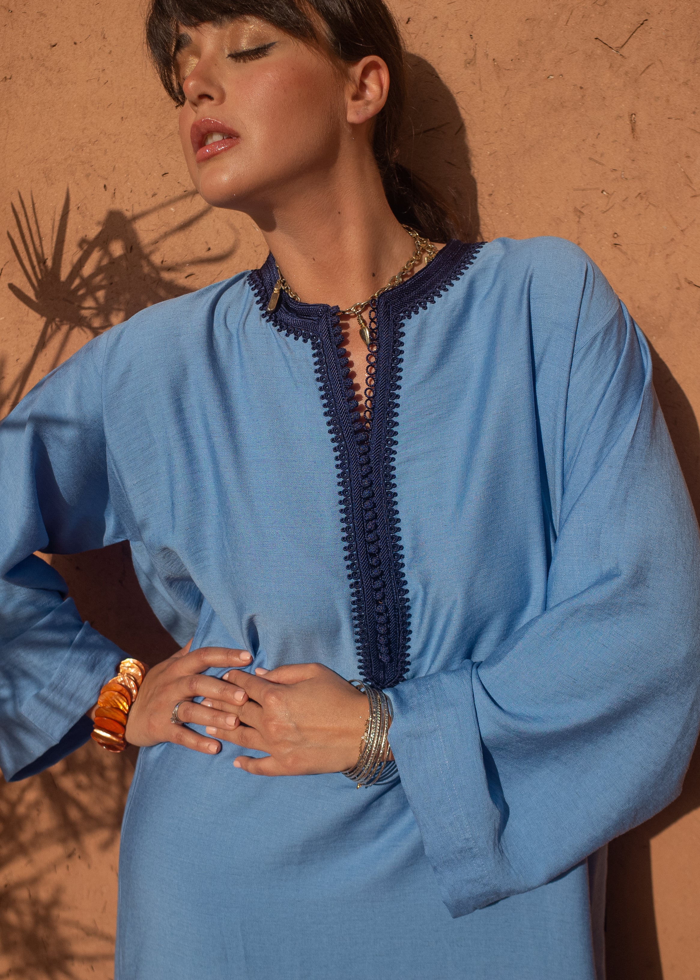 SMAHANE LINEN KAFTAN