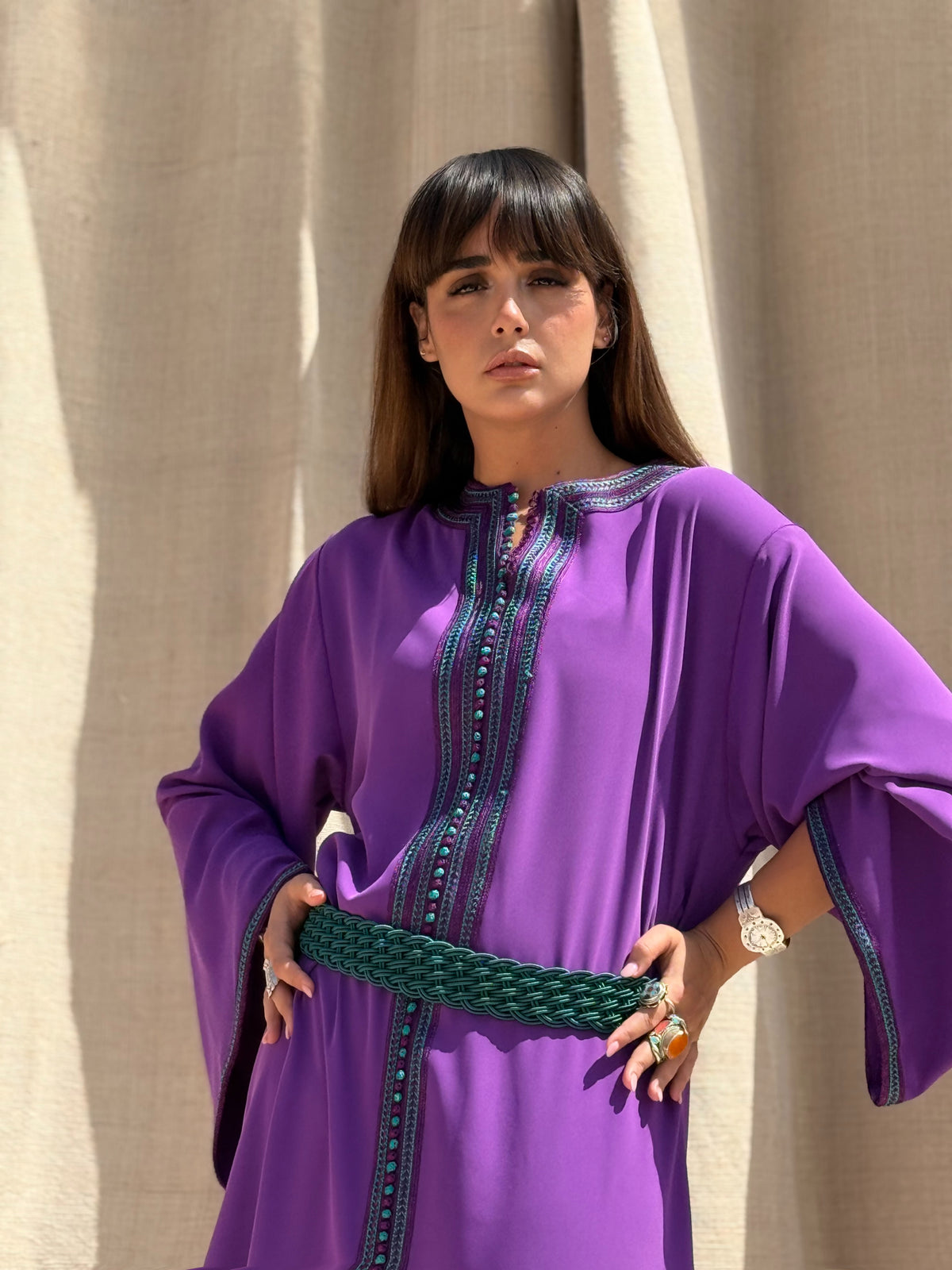 Azrou Crepe Kaftan by Moroccan Touch