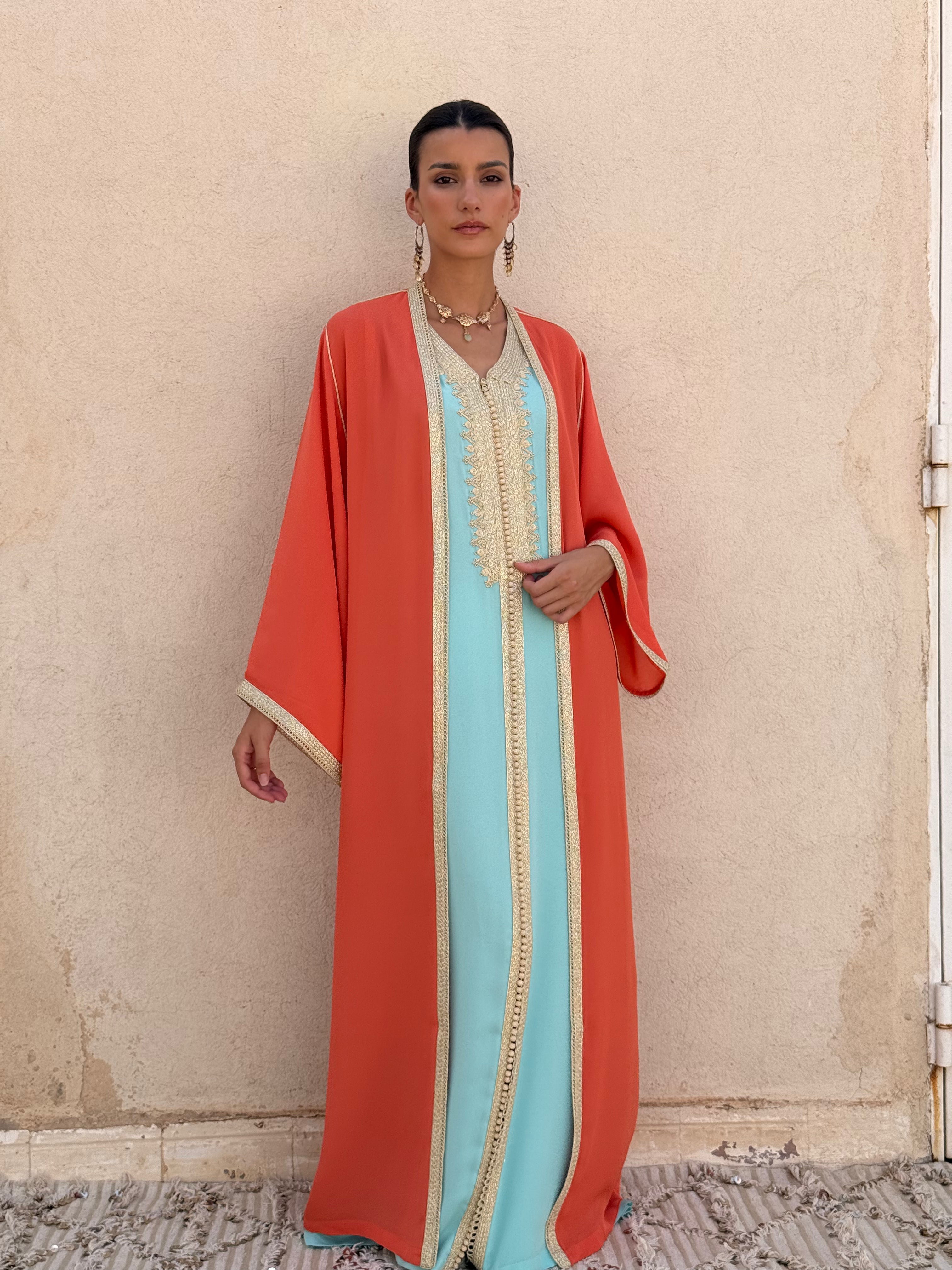 Faten Two-Piece Kaftan by Moroccan Touch