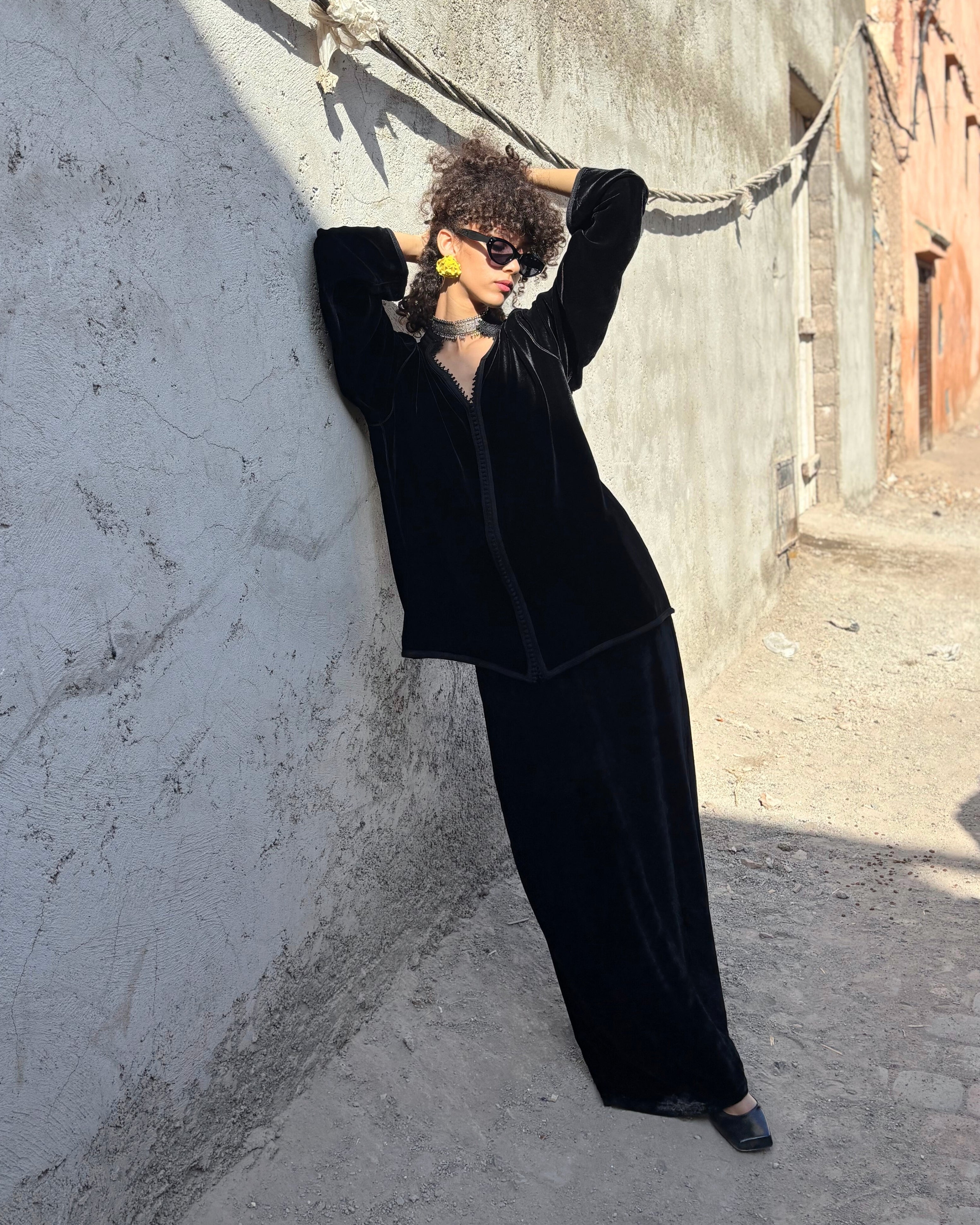 BILAL TWO-PIECE VELVET SET