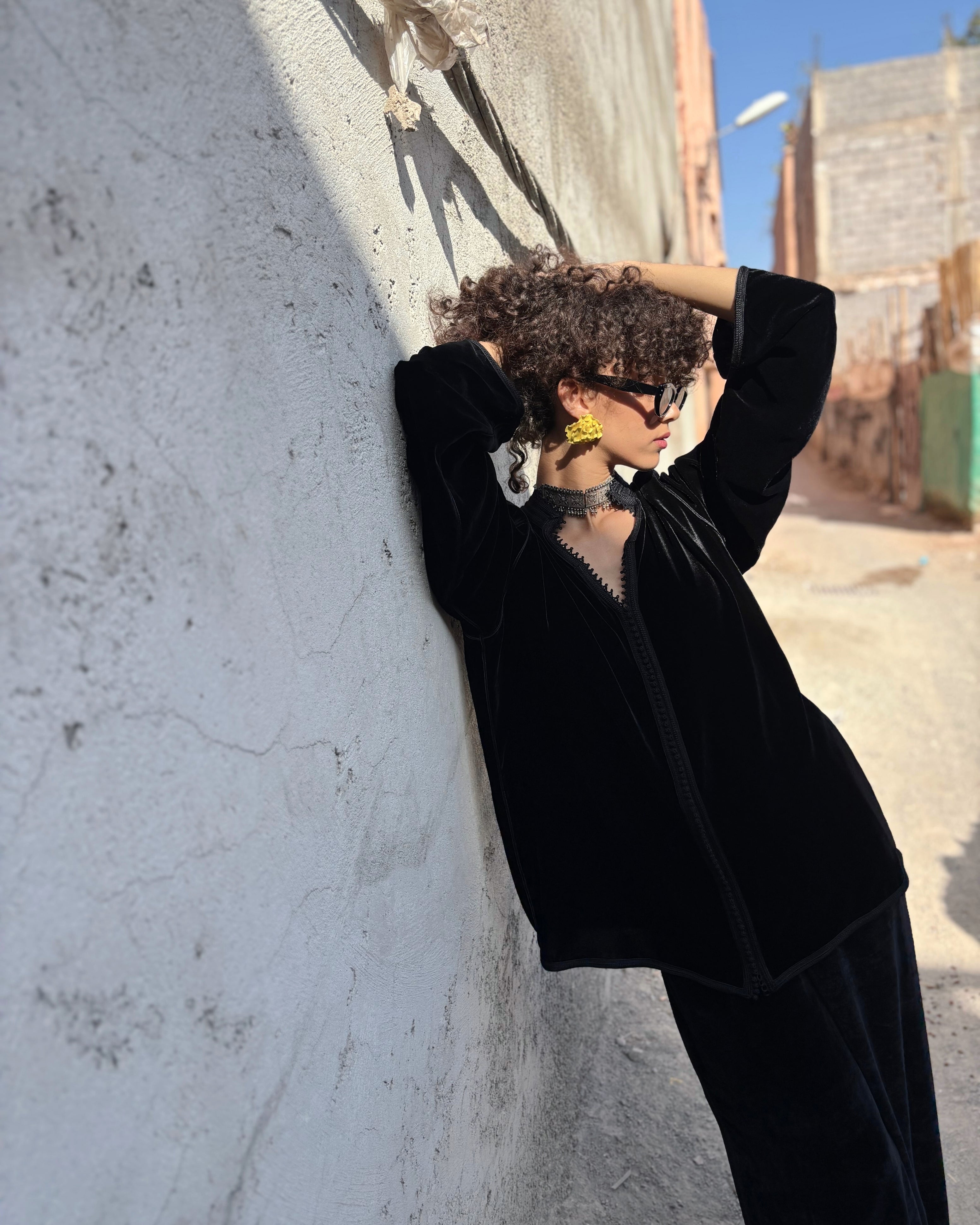 BILAL TWO-PIECE VELVET SET