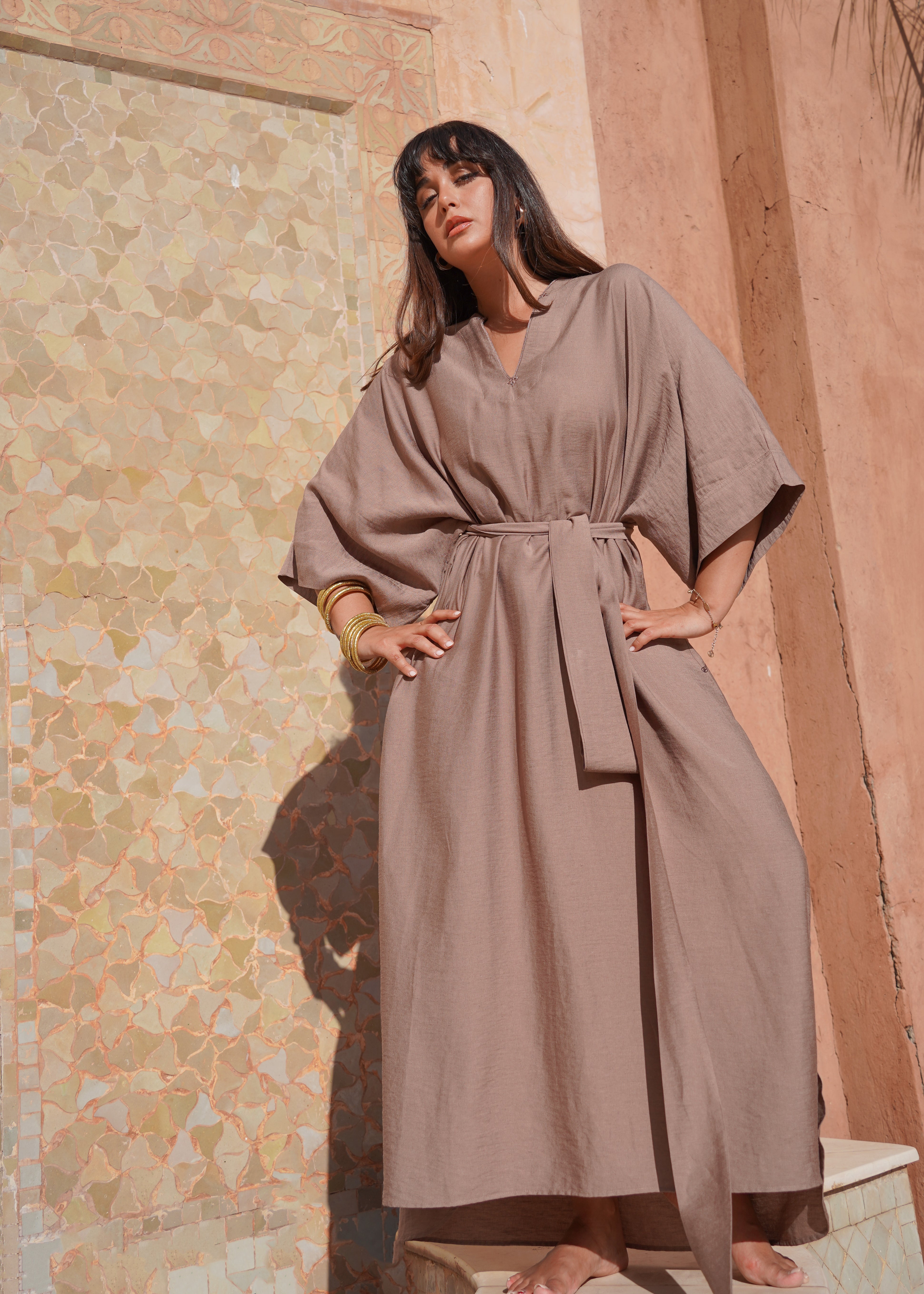 BAKHTI LINEN KAFTAN