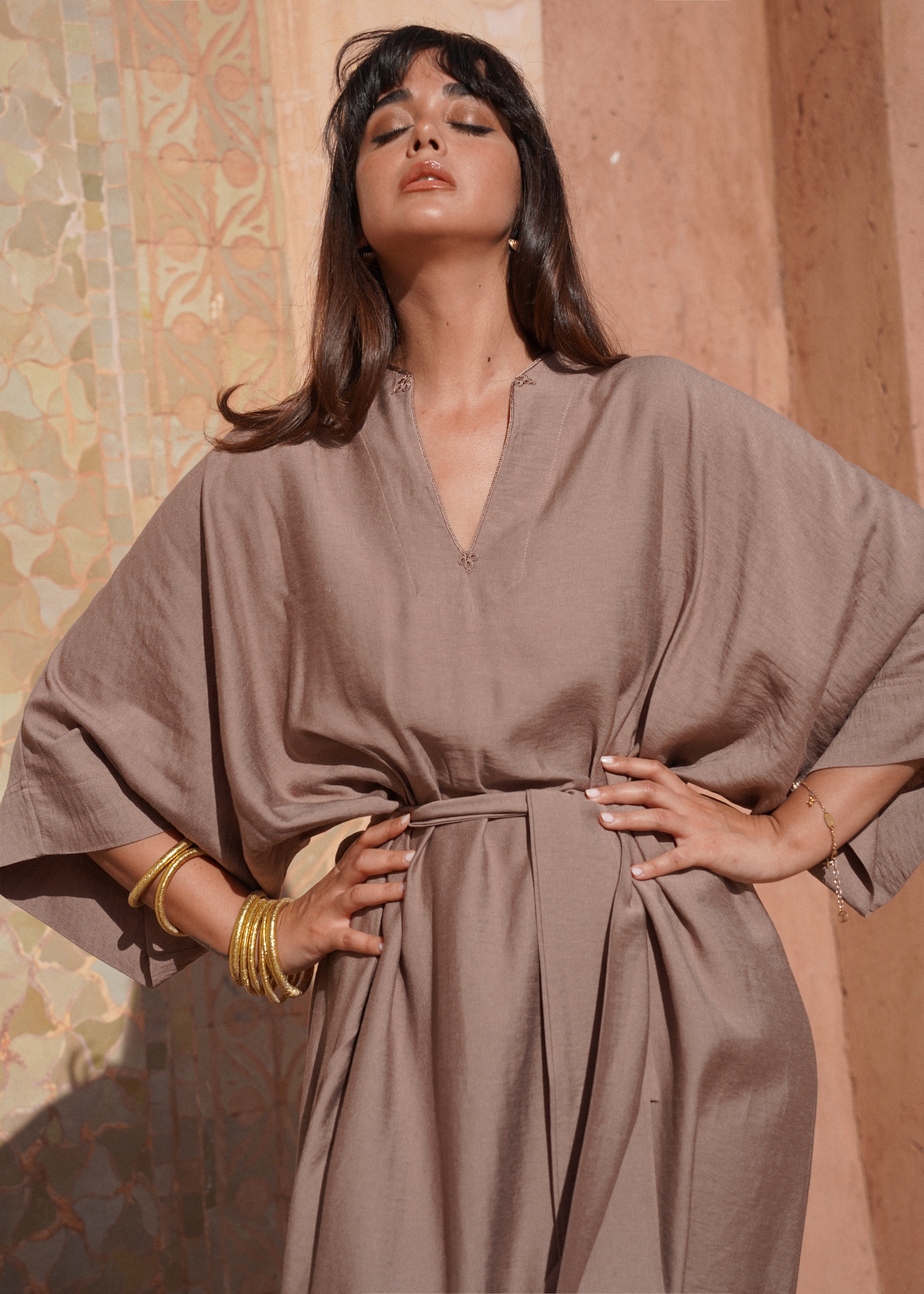BAKHTI LINEN KAFTAN