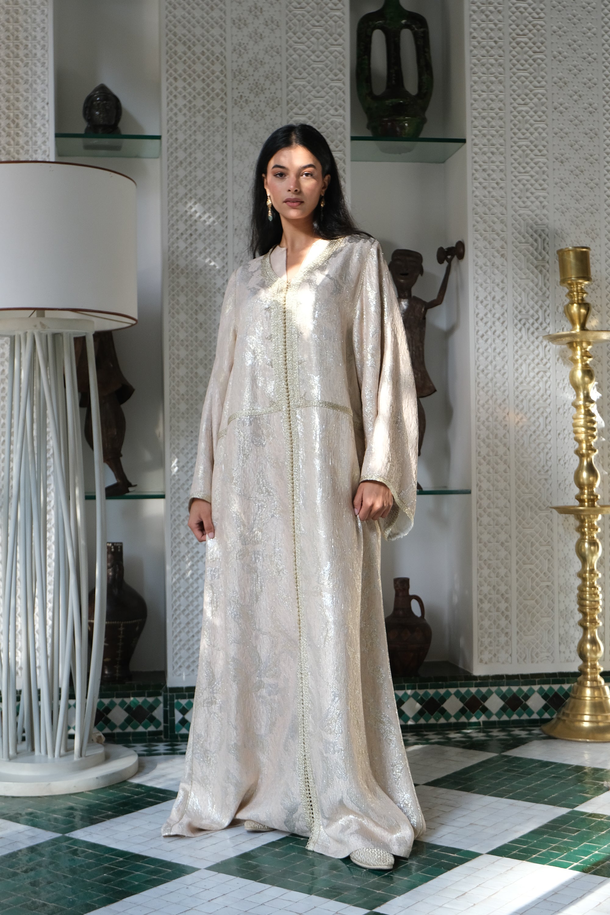 KOUSMI SILK BROCADE KAFTAN