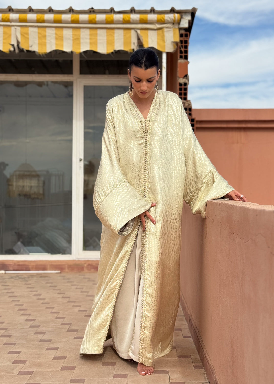 RADIYA TWO-PIECE SILK KAFTAN