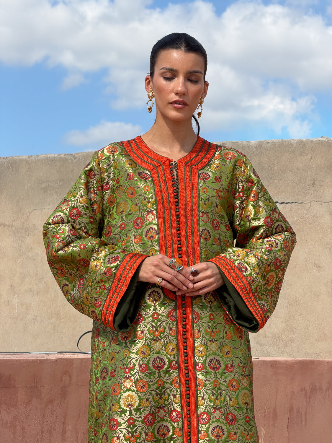 MALIKA SILK BROCADE KAFTAN