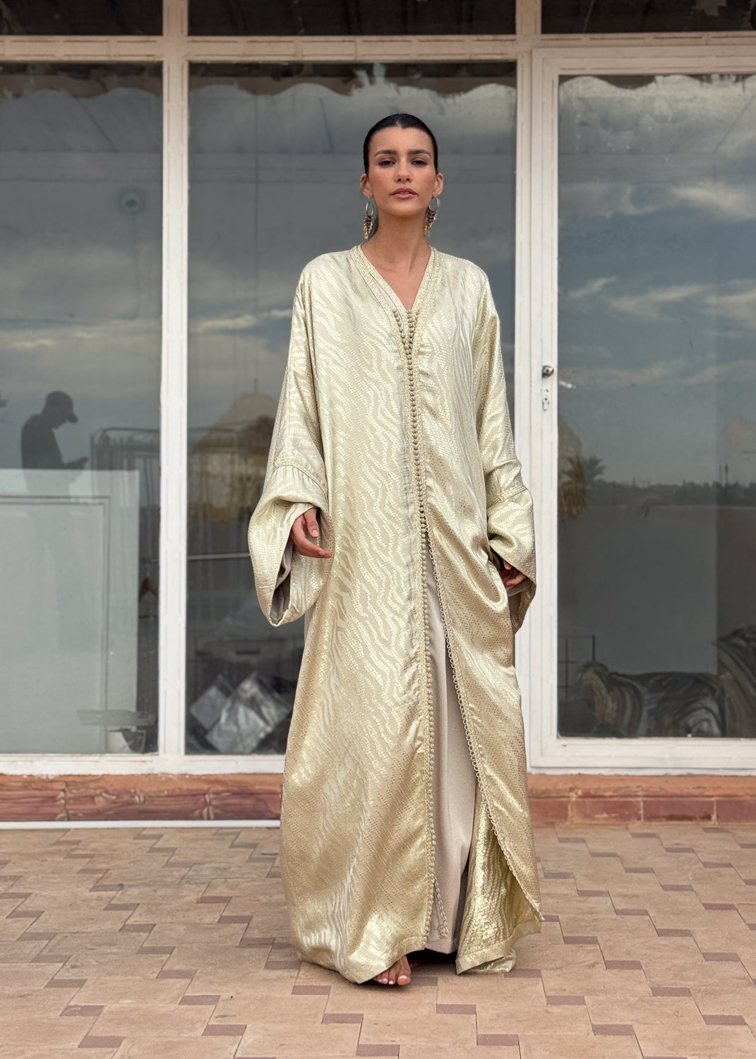 RADIYA TWO-PIECE SILK KAFTAN