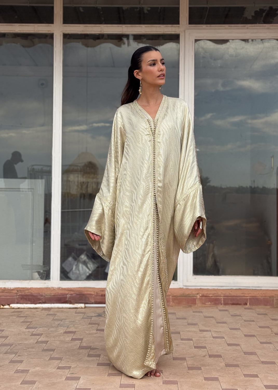 RADIYA TWO-PIECE SILK KAFTAN
