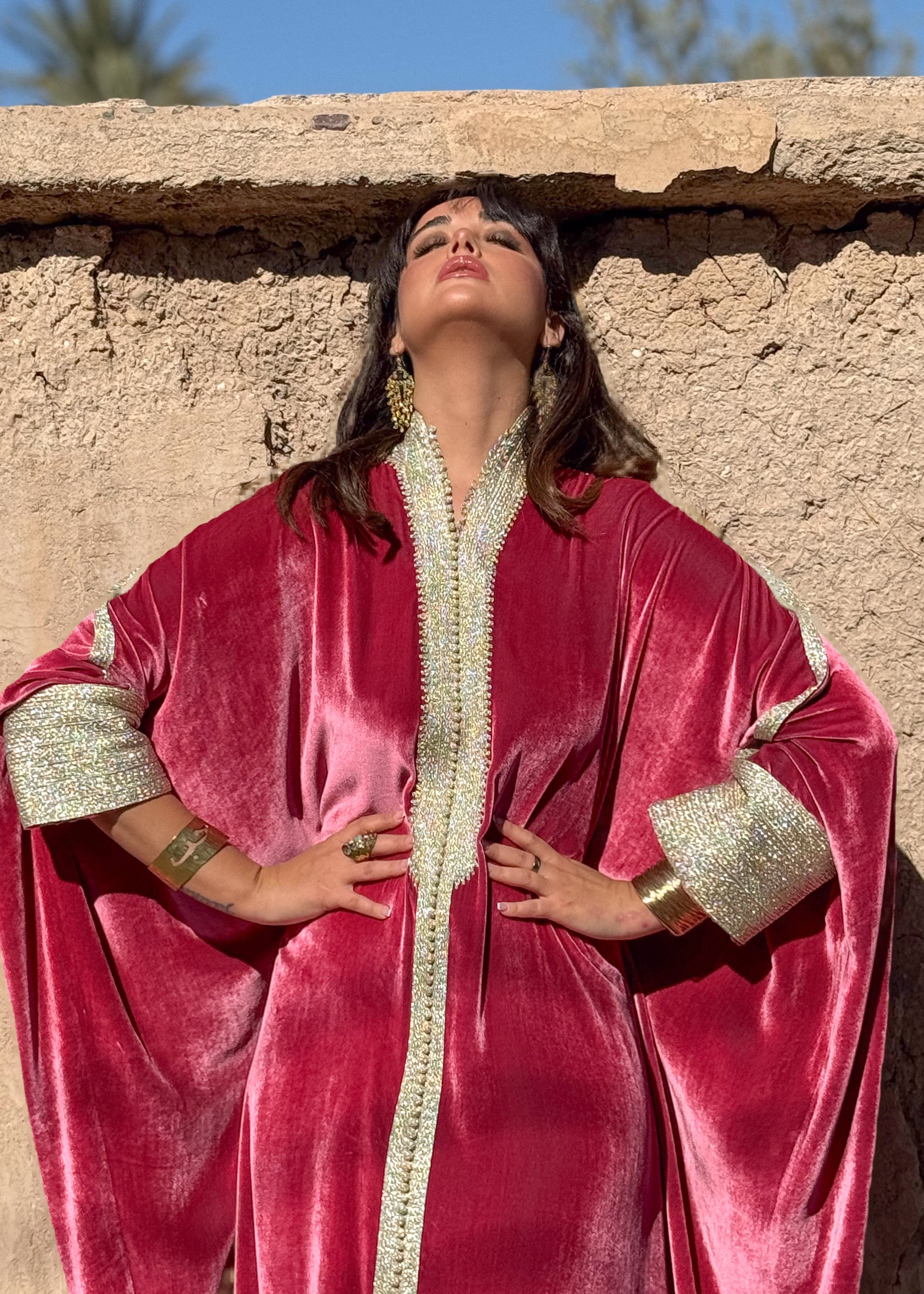 NAYA SILK VELVET KAFTAN