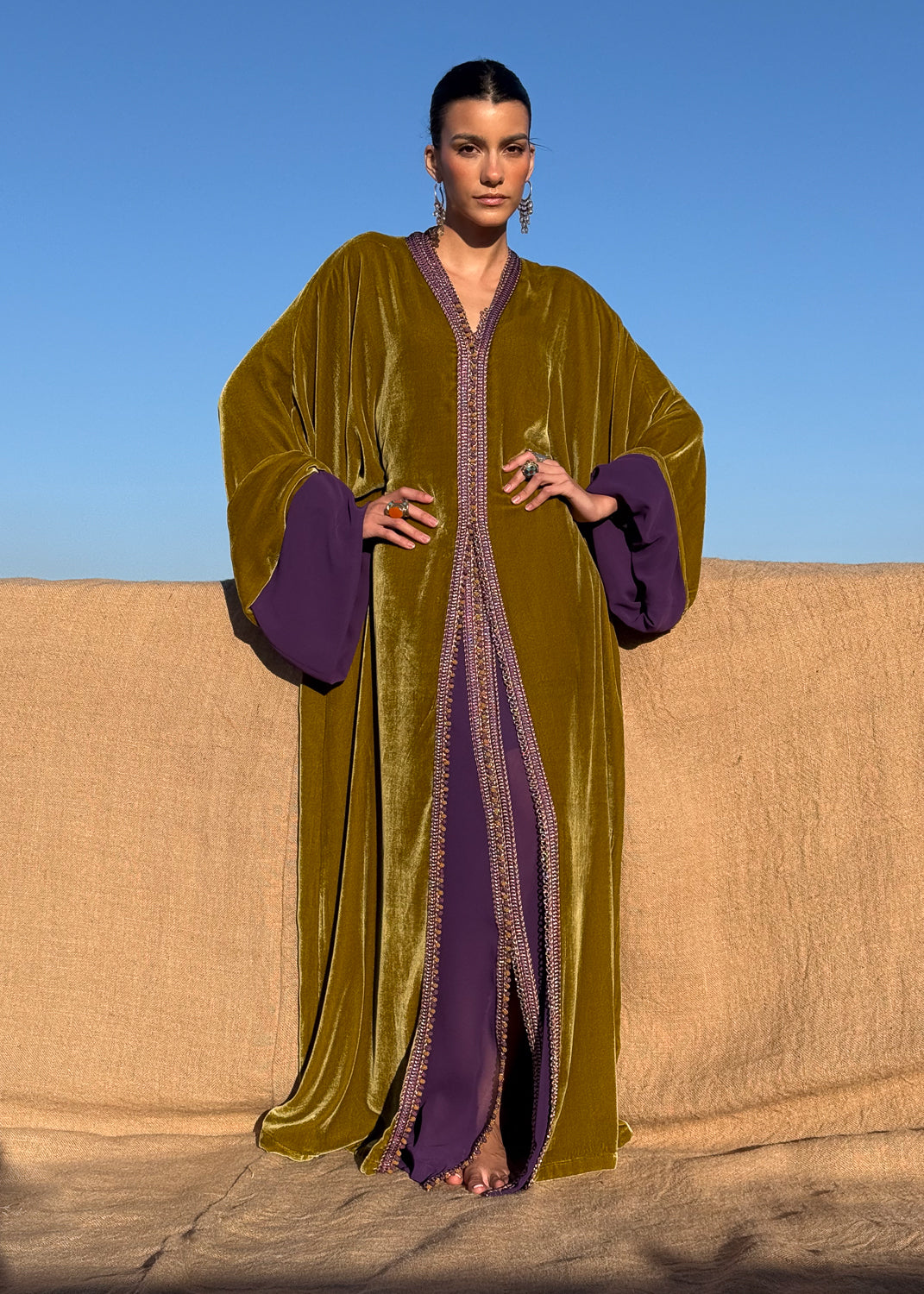 SULTAN TWO-PIECE SILK VELVET KAFTAN