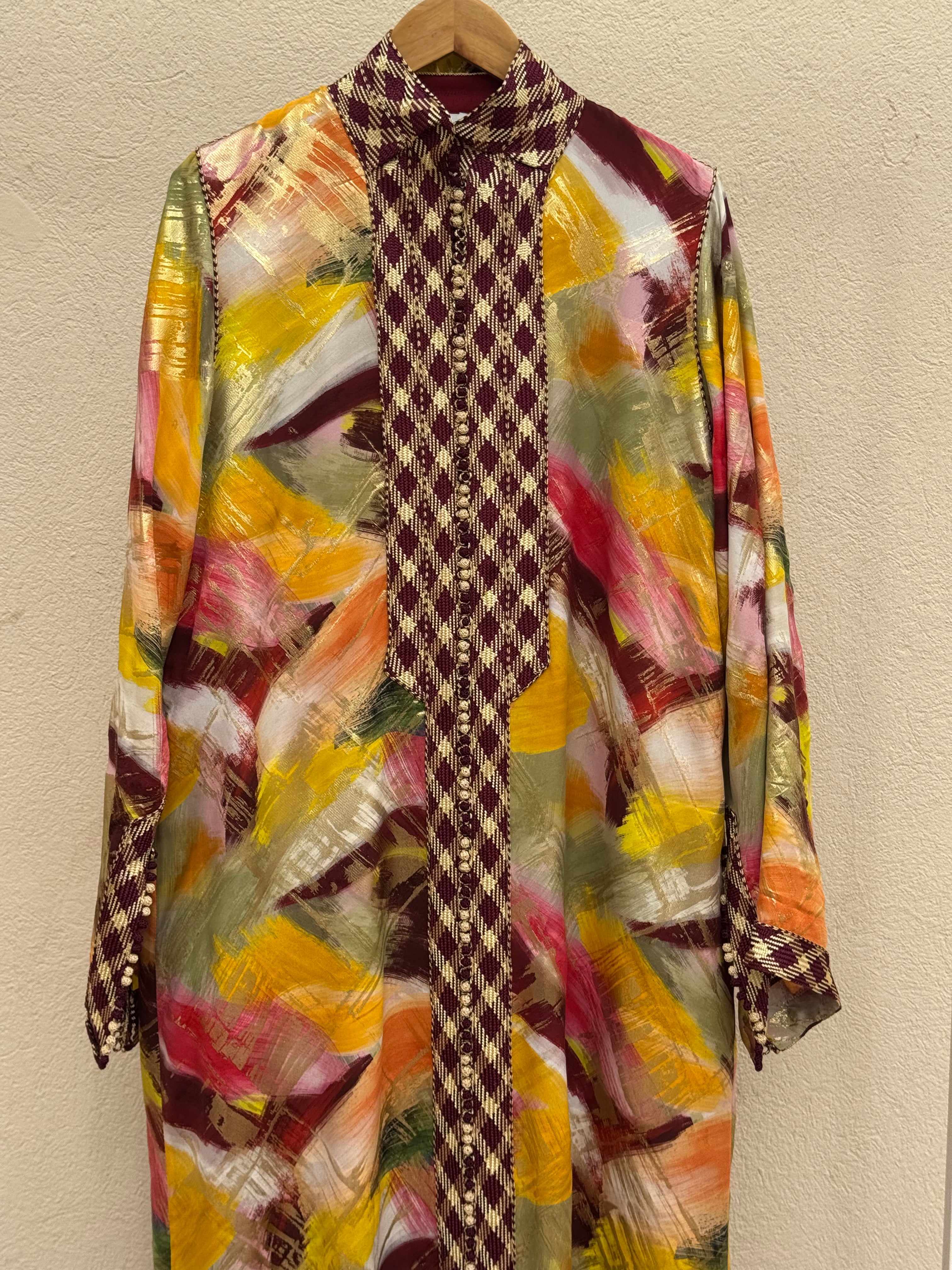 FARHANA TWO-PIECE SILK KAFTAN