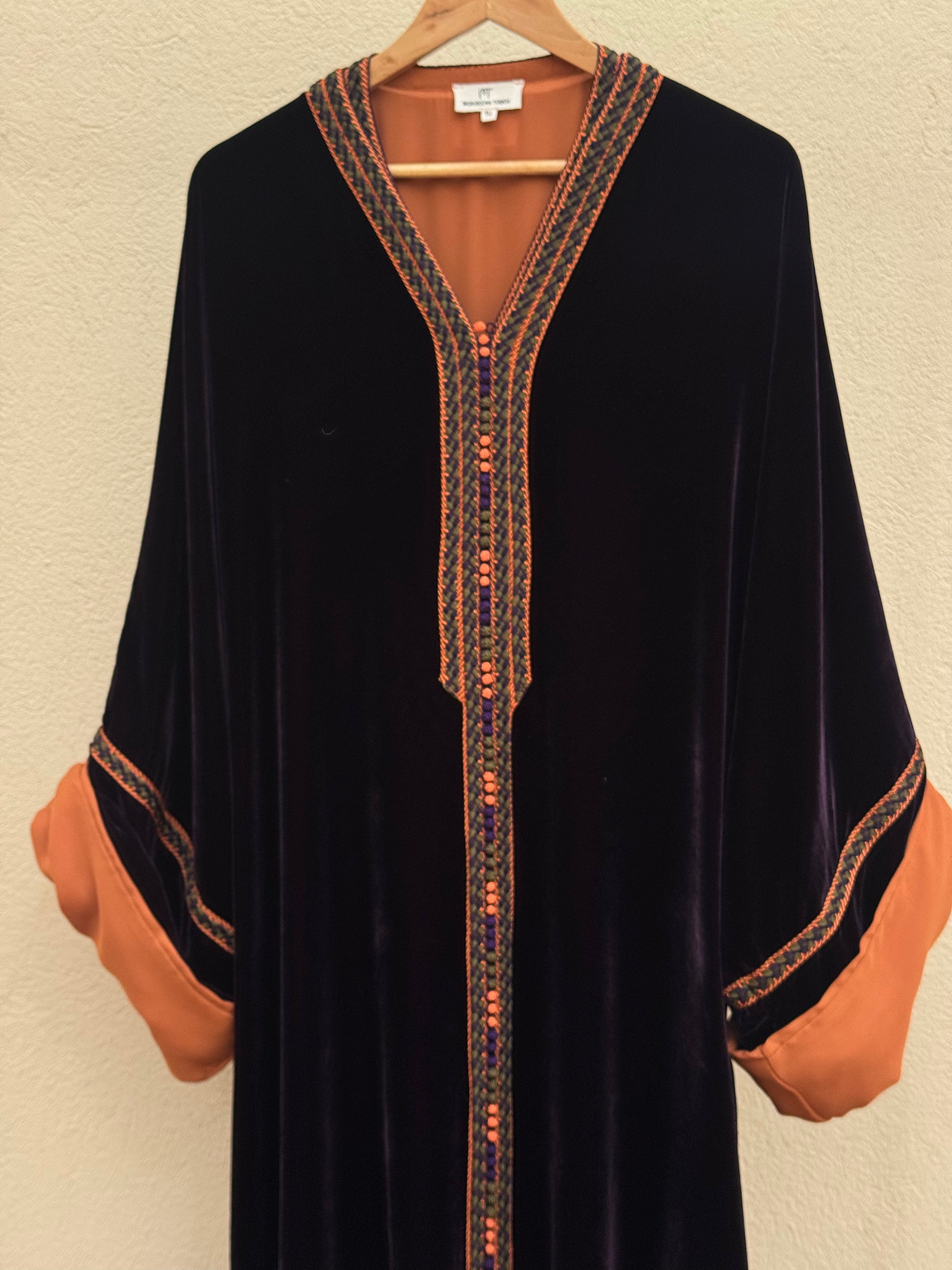 SALSAB TWO-PIECE SILK VELVET KAFTAN
