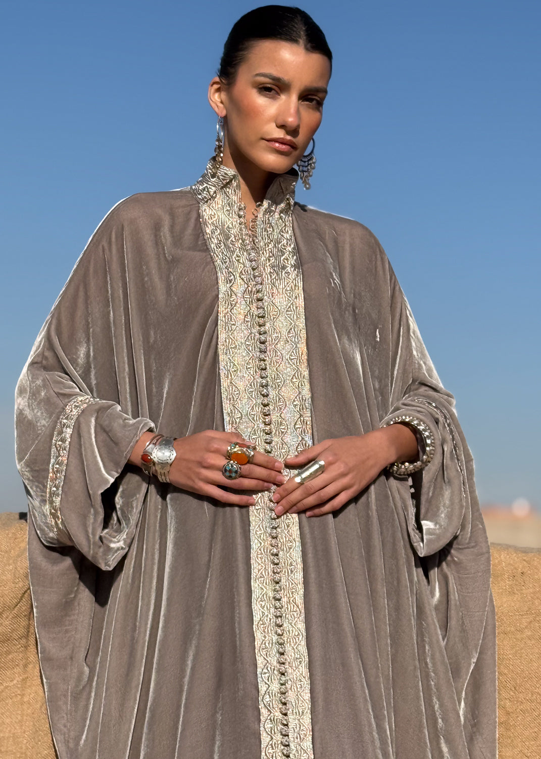 SEITA SILK VELVET KAFTAN