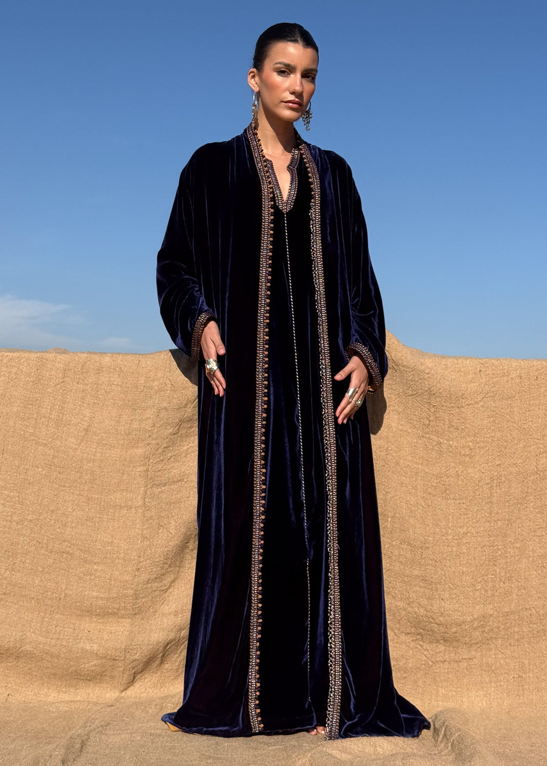 ITO TWO-PIECE SILK VELVET KAFTAN