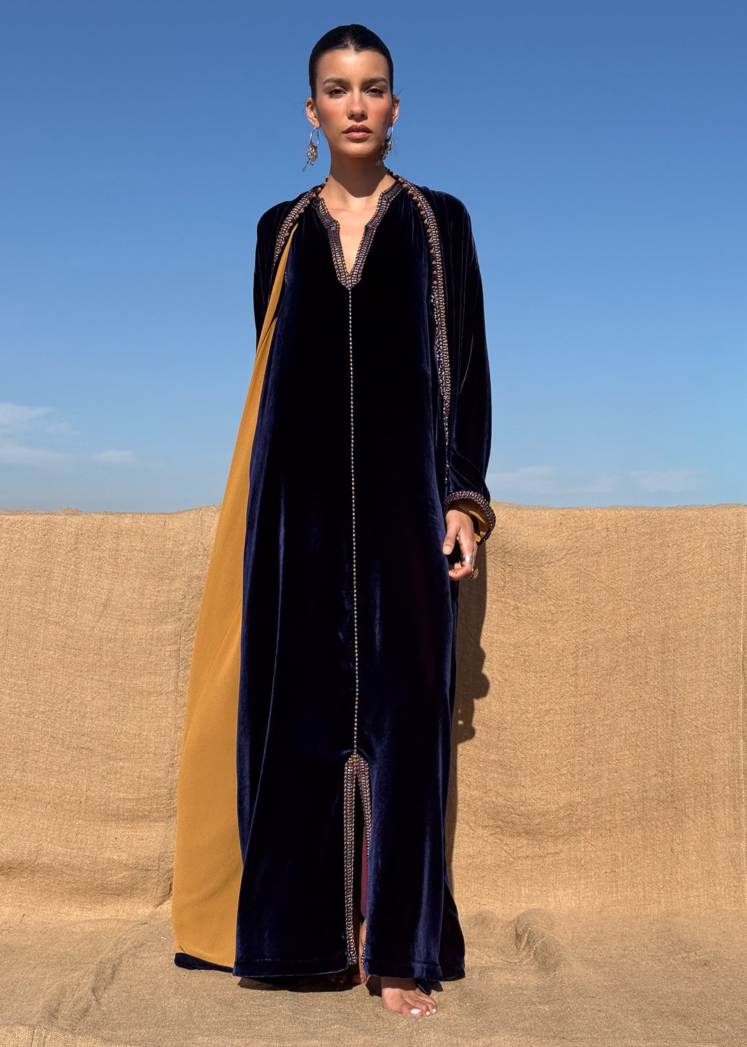 ITO TWO-PIECE SILK VELVET KAFTAN