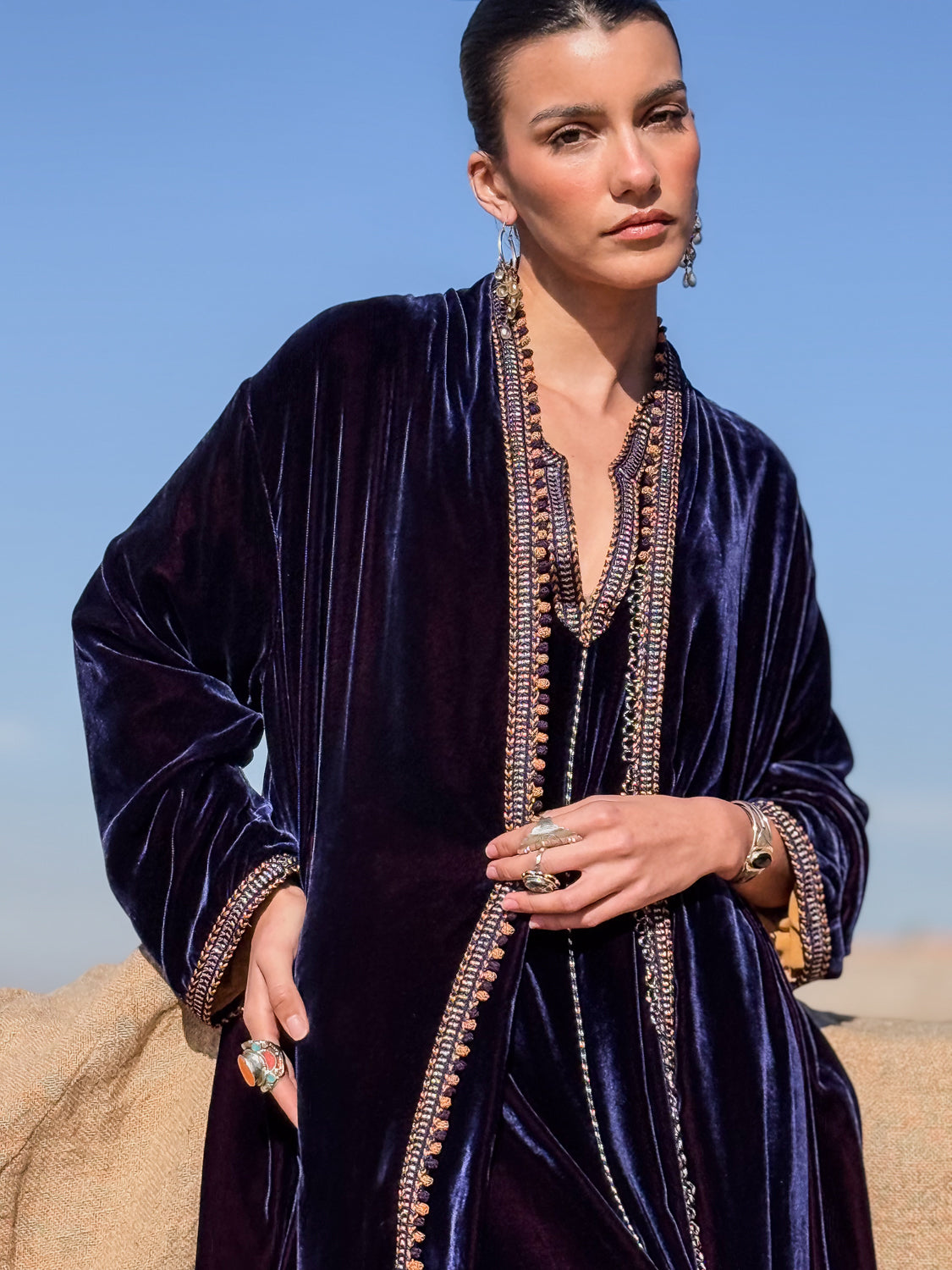 ITO TWO-PIECE SILK VELVET KAFTAN