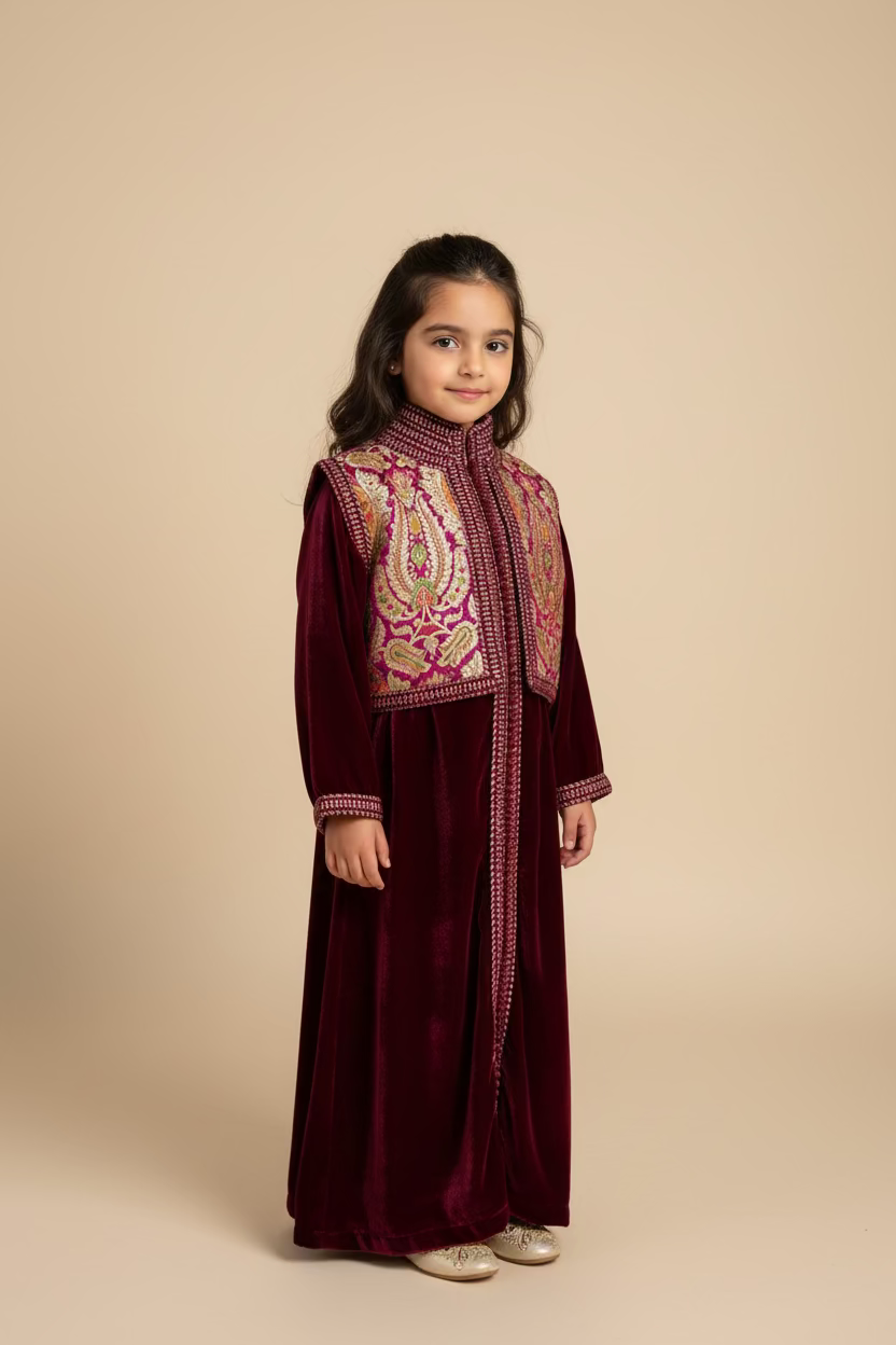 MAYA TWO-PIECE KAFTAN & GILET AGE 4-5