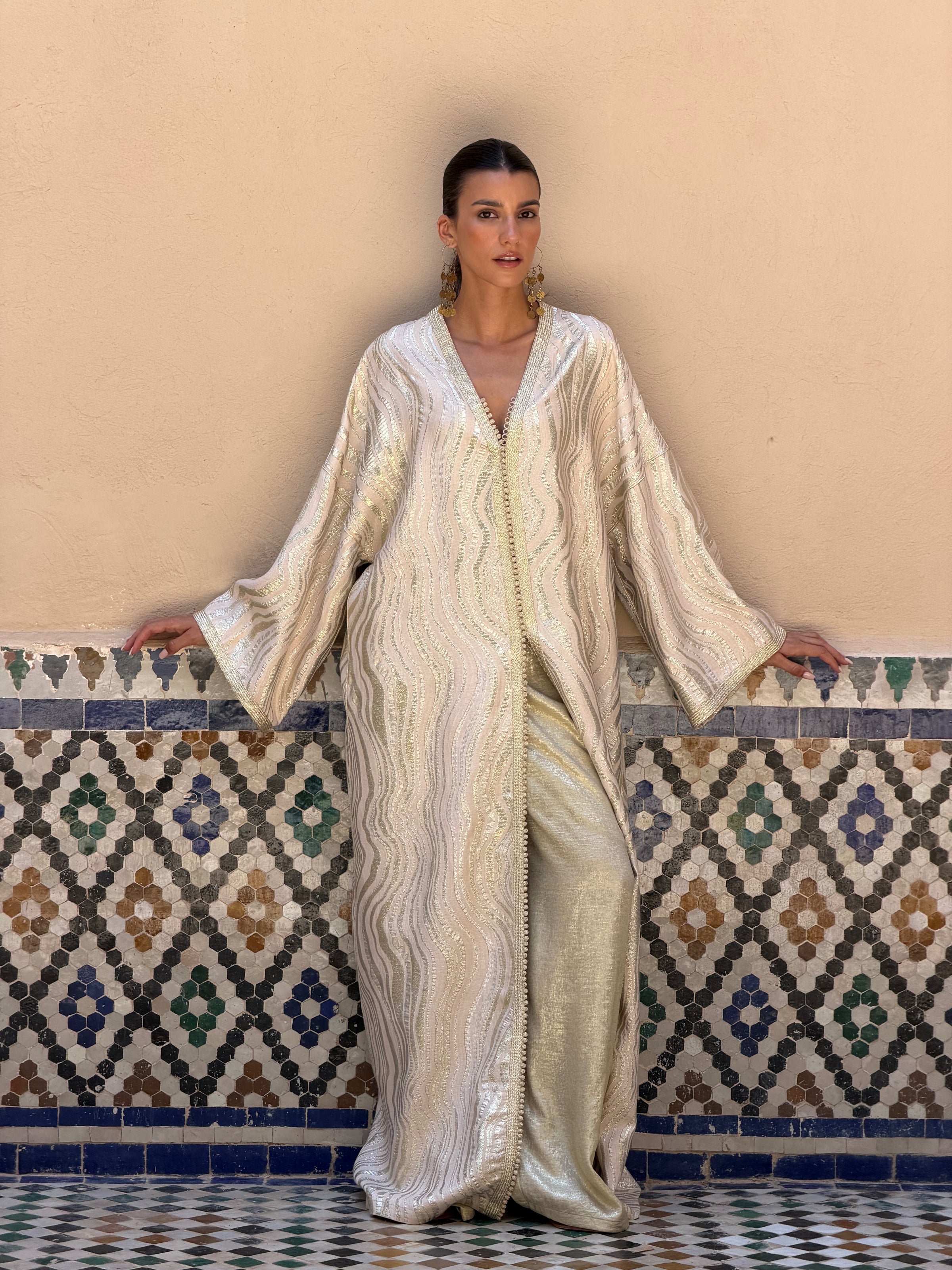 Hadda Lurex & Crepe Matching Set by Moroccan Touch