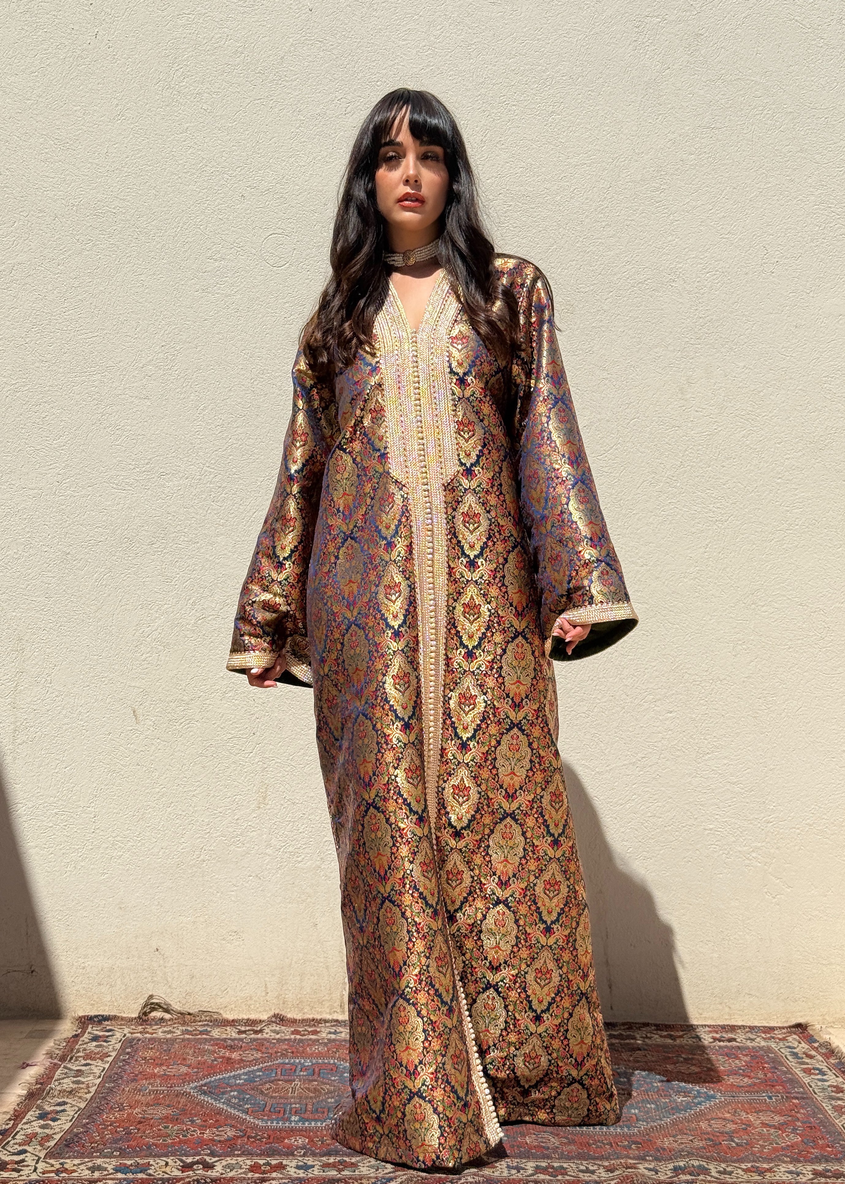 LINA SILK BROCADE KAFTAN