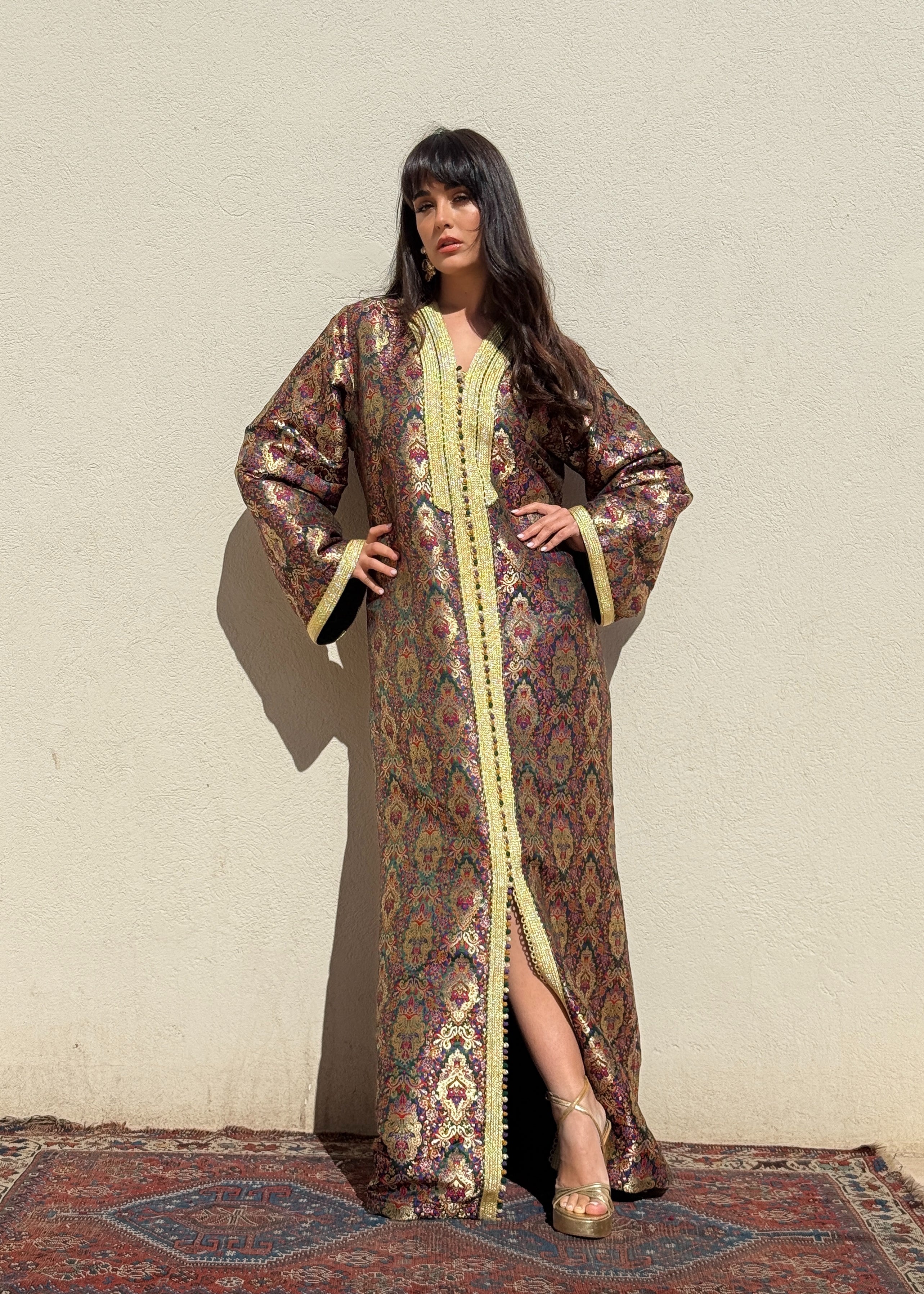 JOUDIA SILK BROCADE KAFTAN