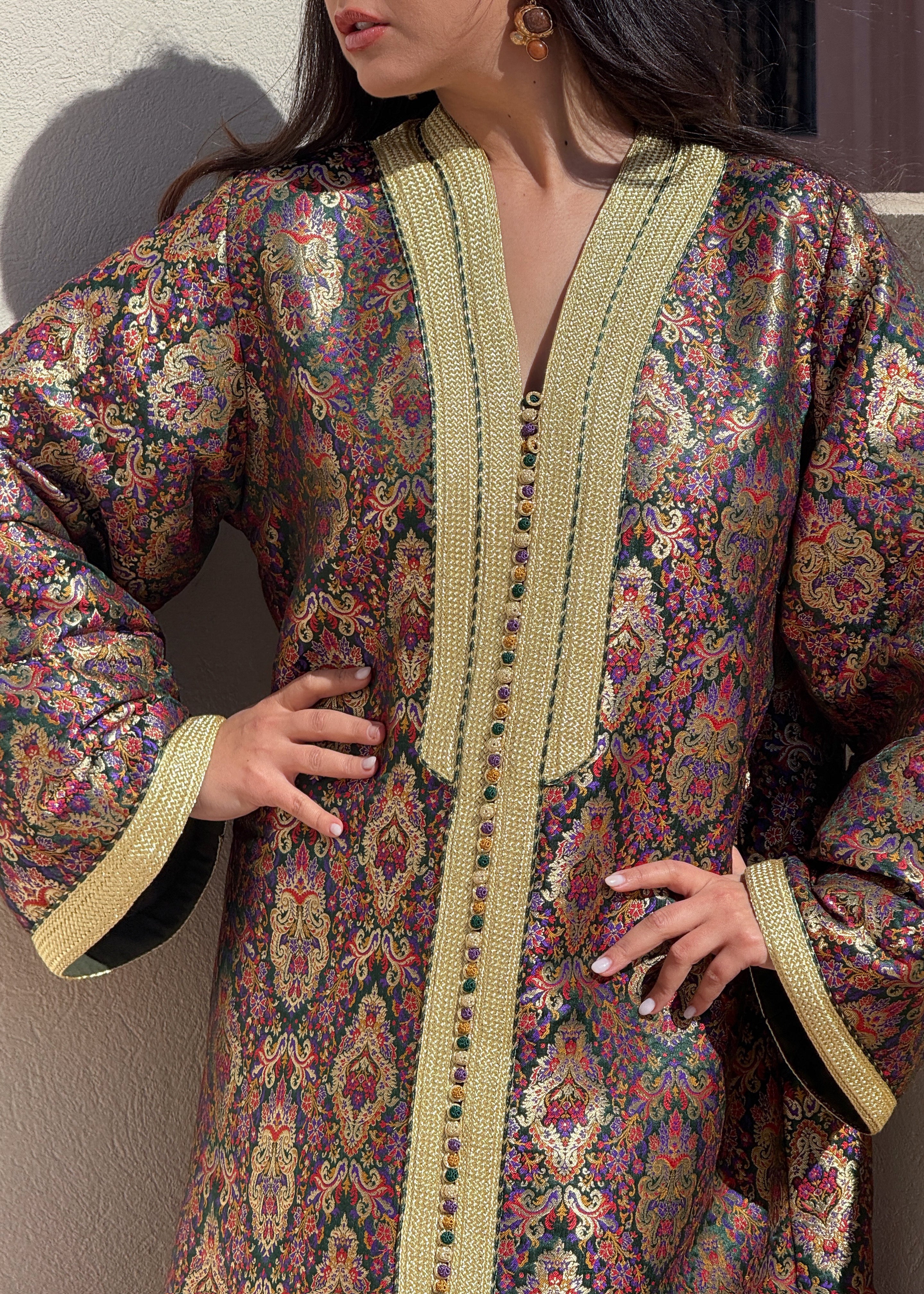JOUDIA SILK BROCADE KAFTAN