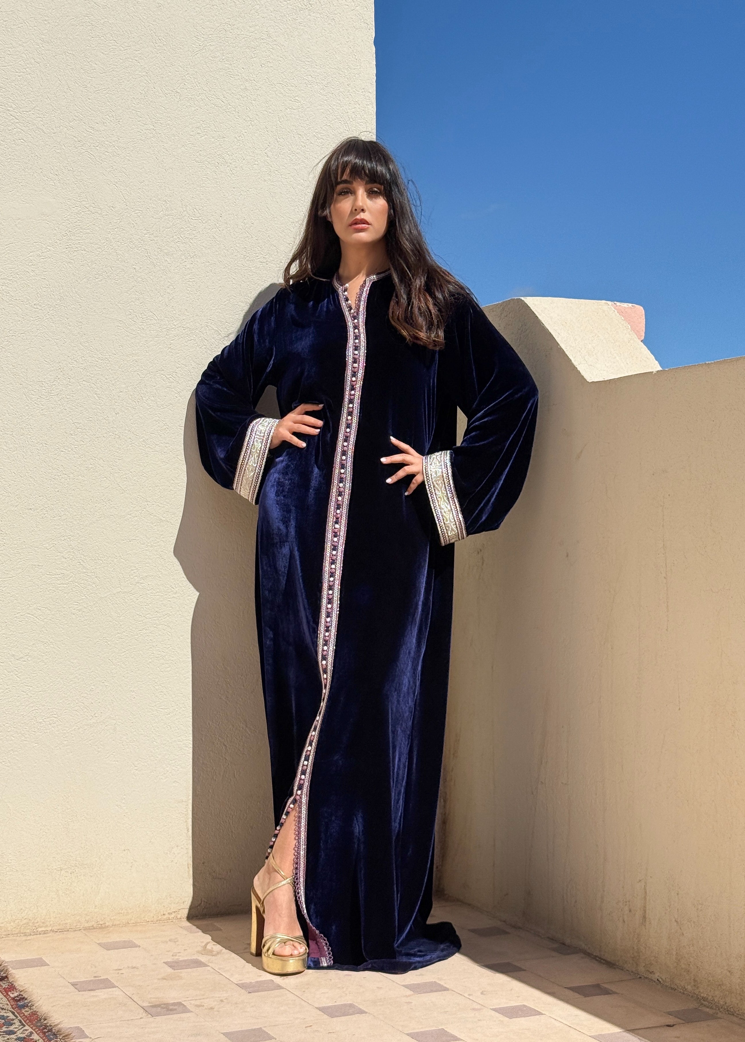 SINDA VELVET KAFTAN & GILET