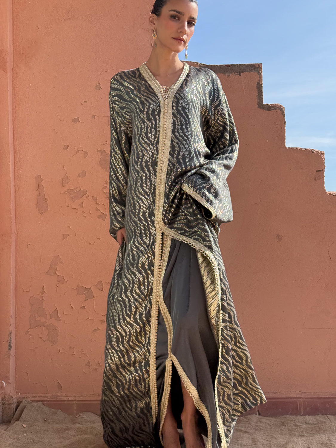 NADA TWO-PIECE SILK KAFTAN