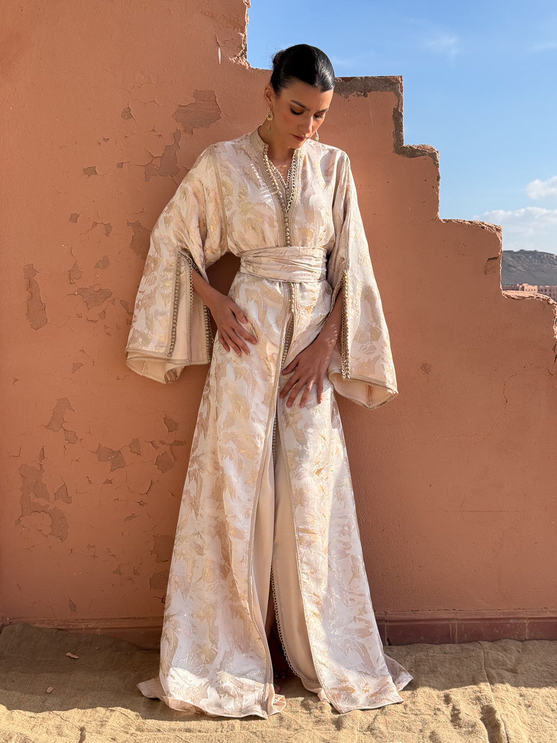 SOFIA TWO-PIECE SILK KAFTAN