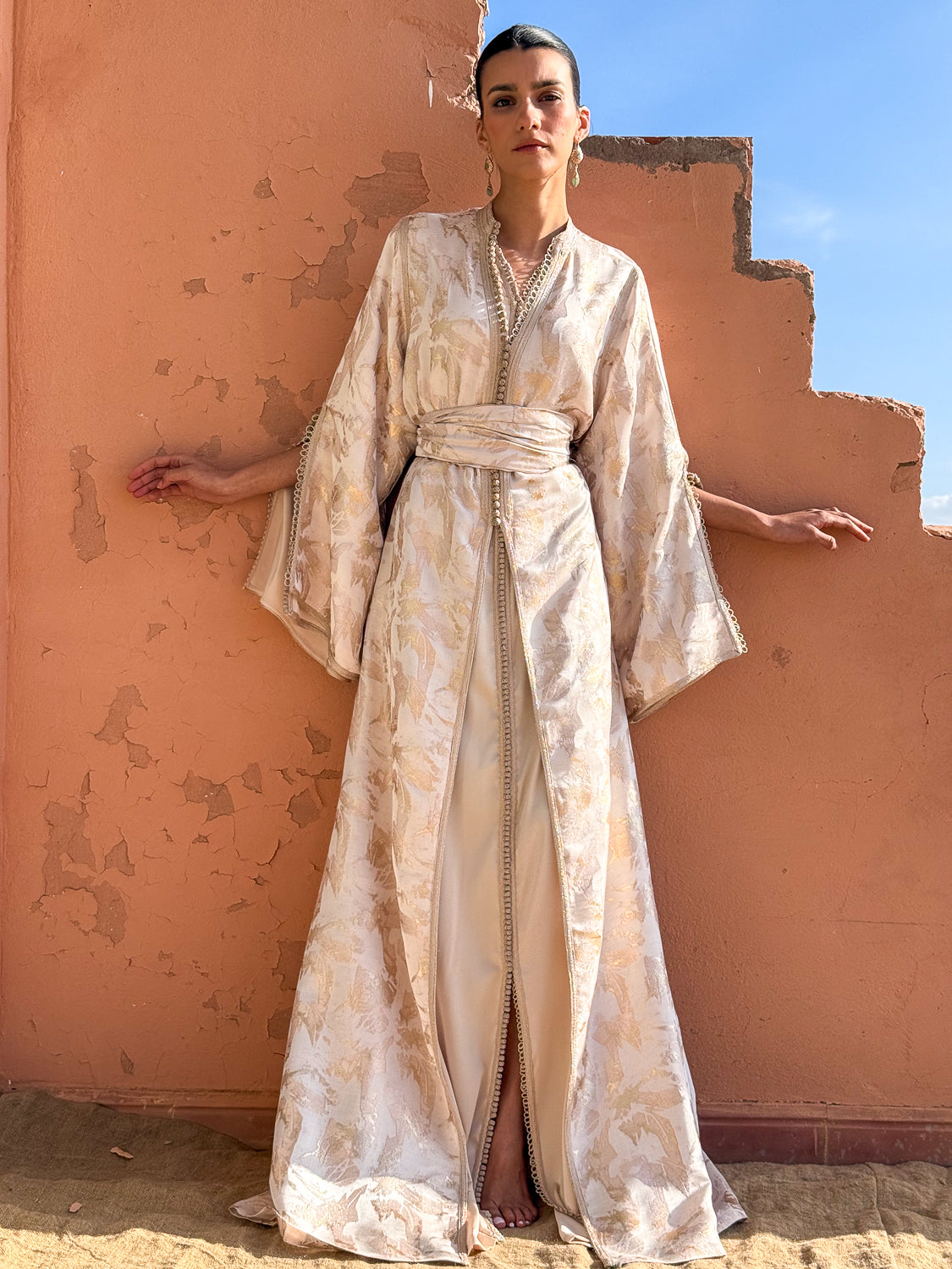 SOFIA TWO-PIECE SILK KAFTAN
