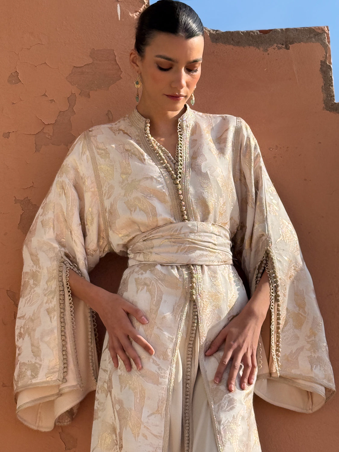 SOFIA TWO-PIECE SILK KAFTAN