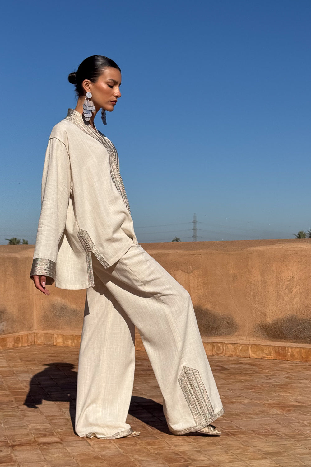 NAZIM LINEN MATCHING SET