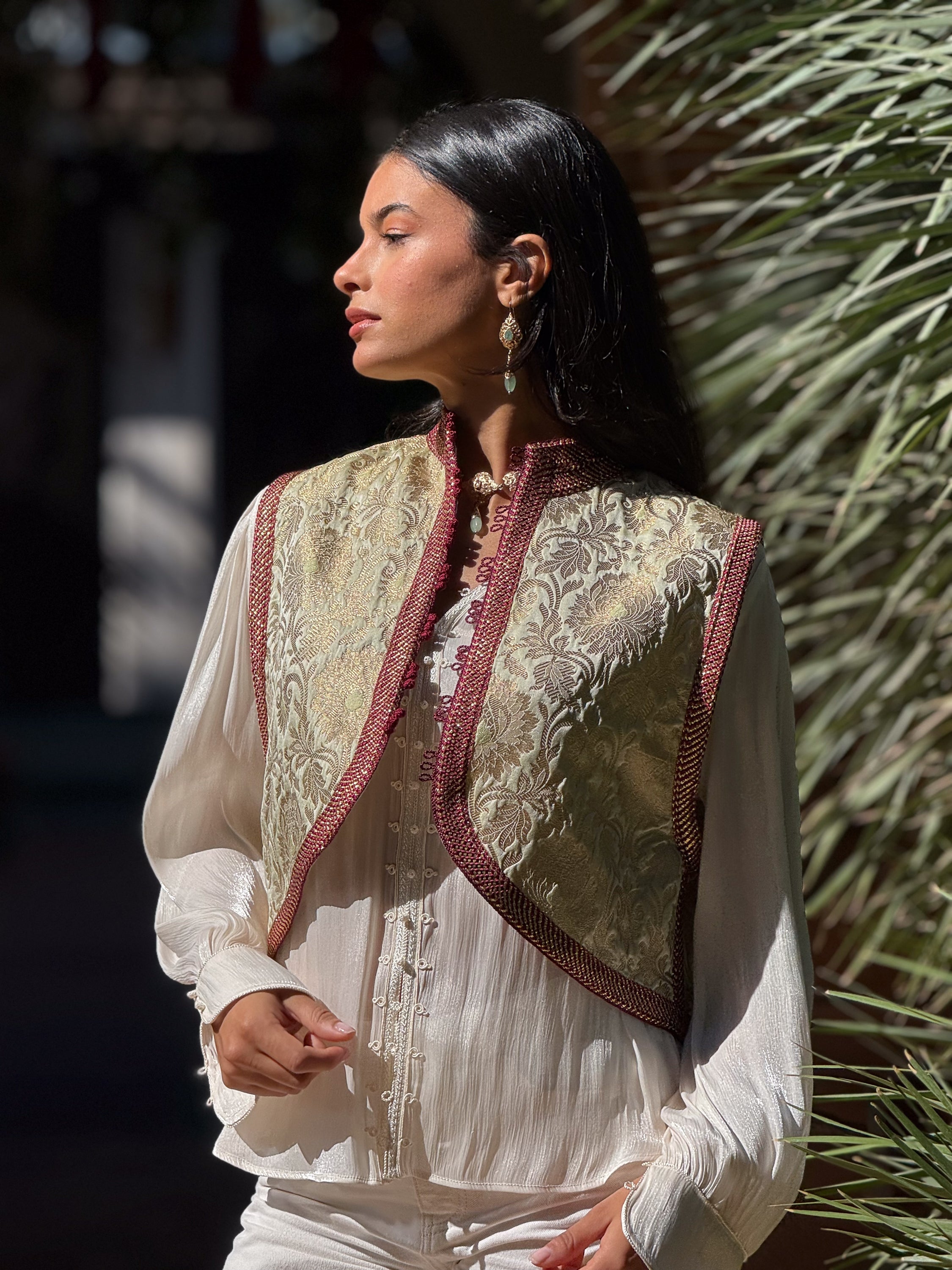 Chafik handmade embroidered Shirt & Brocade Vest