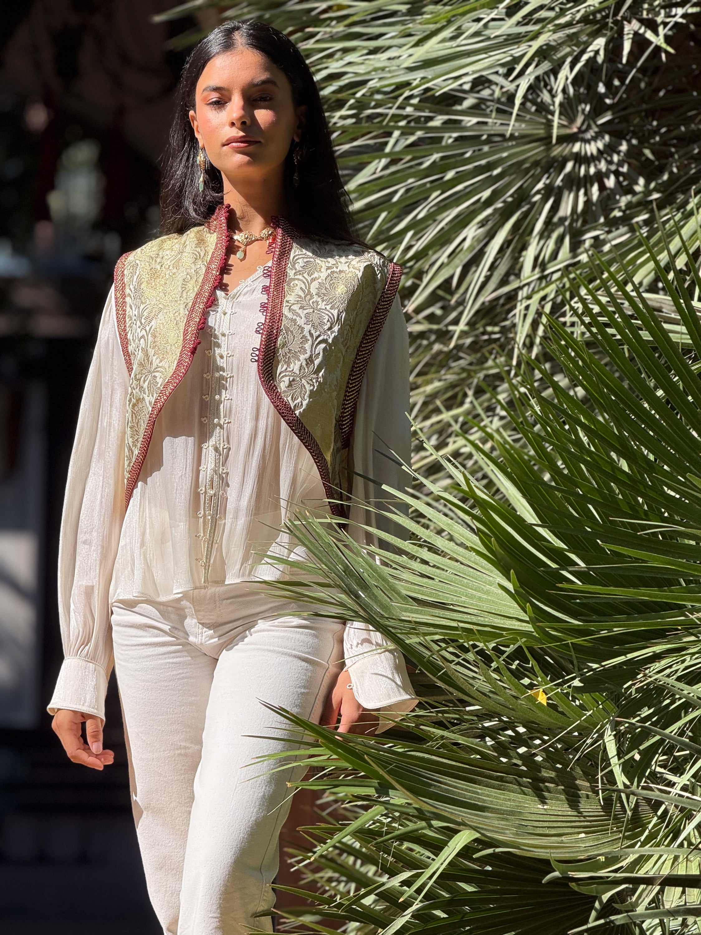 Chafik handmade embroidered Shirt & Brocade Vest