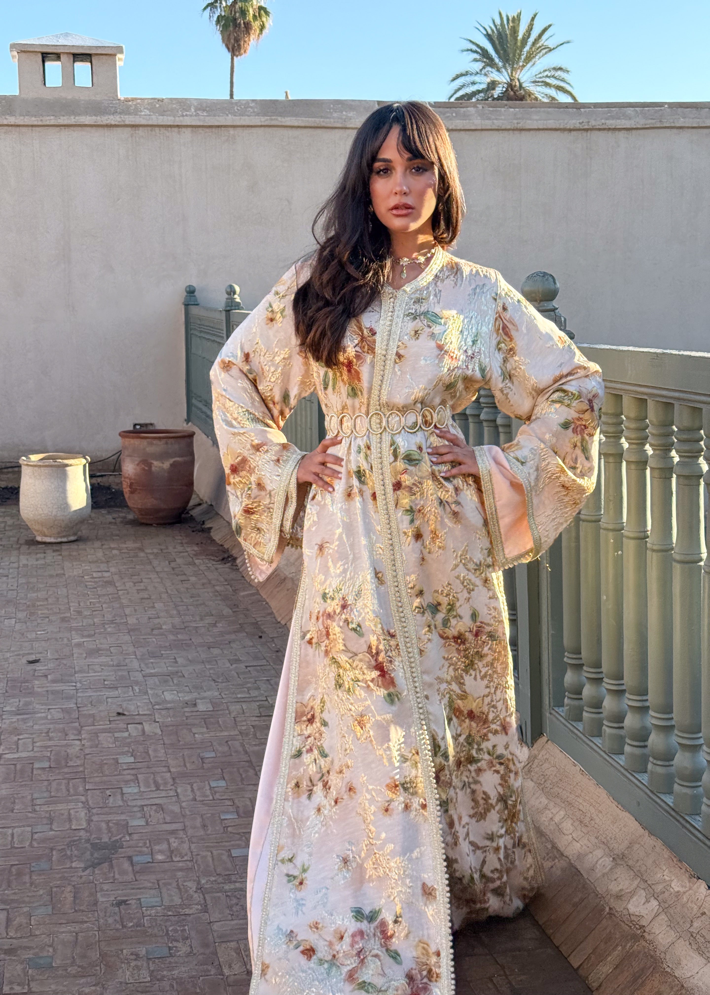HESSA SILK TWO-PIECE KAFTAN