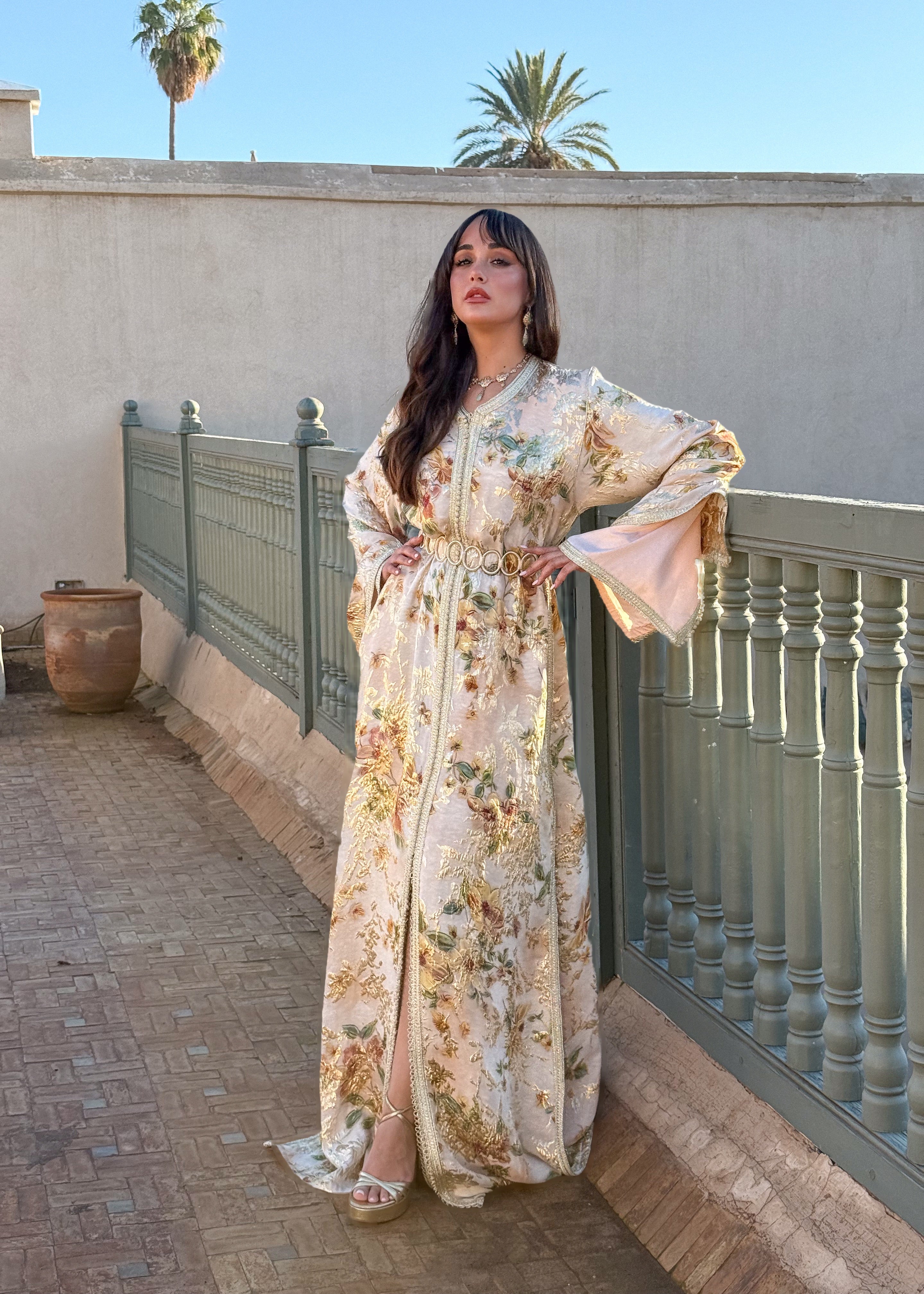 HESSA SILK TWO-PIECE KAFTAN