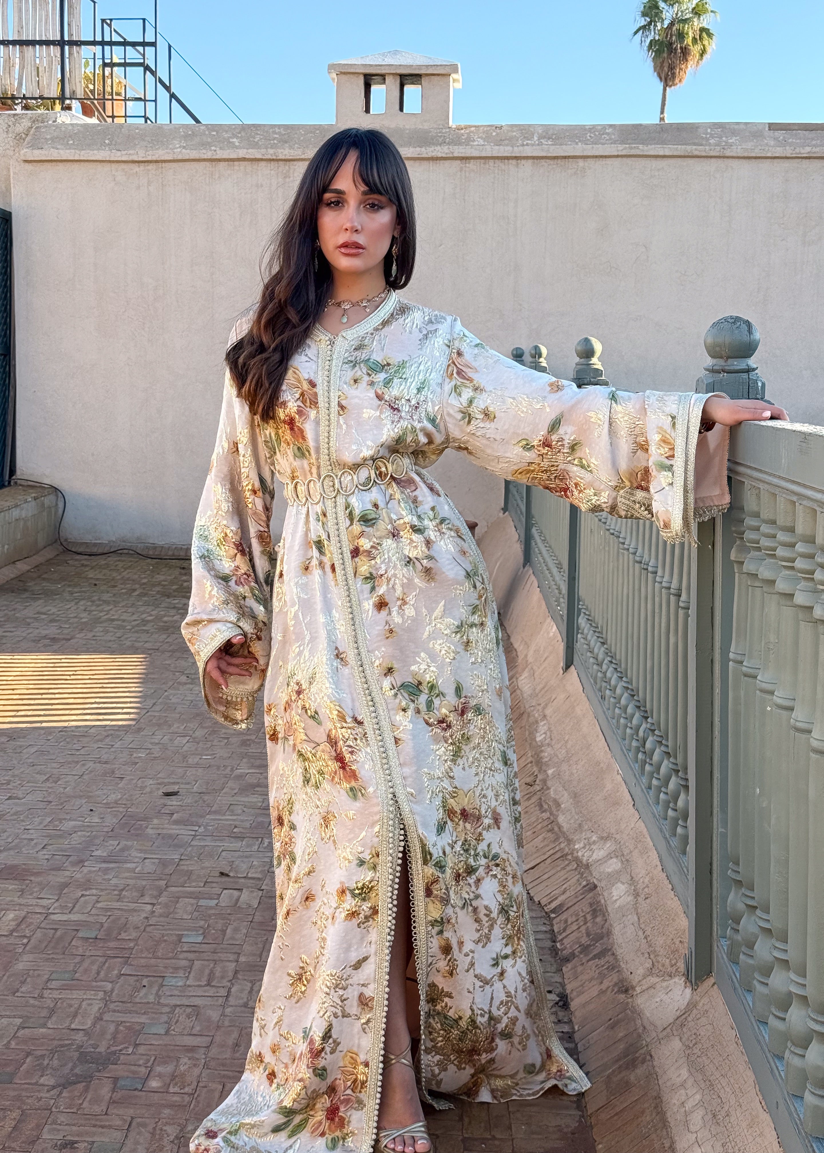 HESSA SILK TWO-PIECE KAFTAN