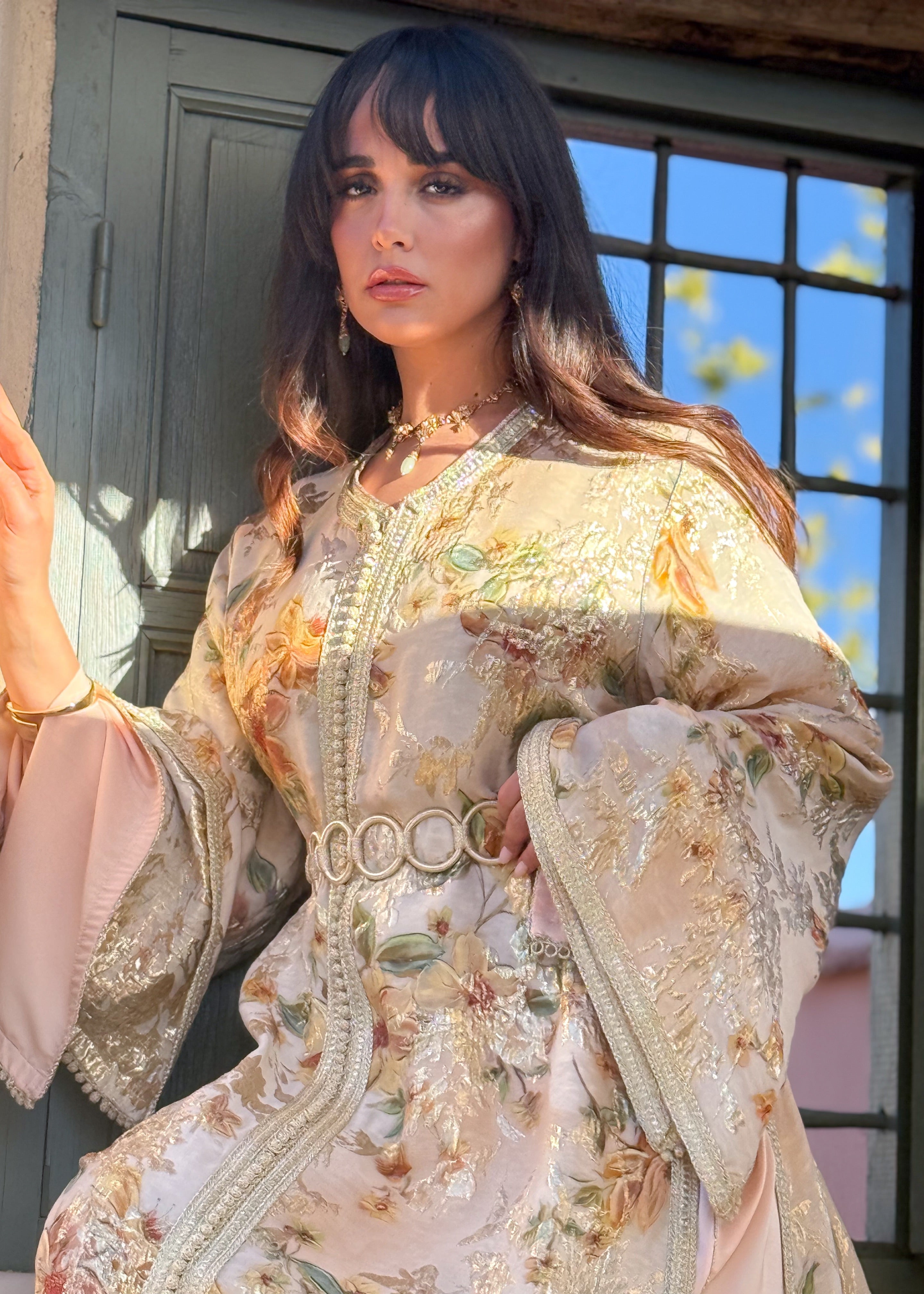 HESSA SILK TWO-PIECE KAFTAN