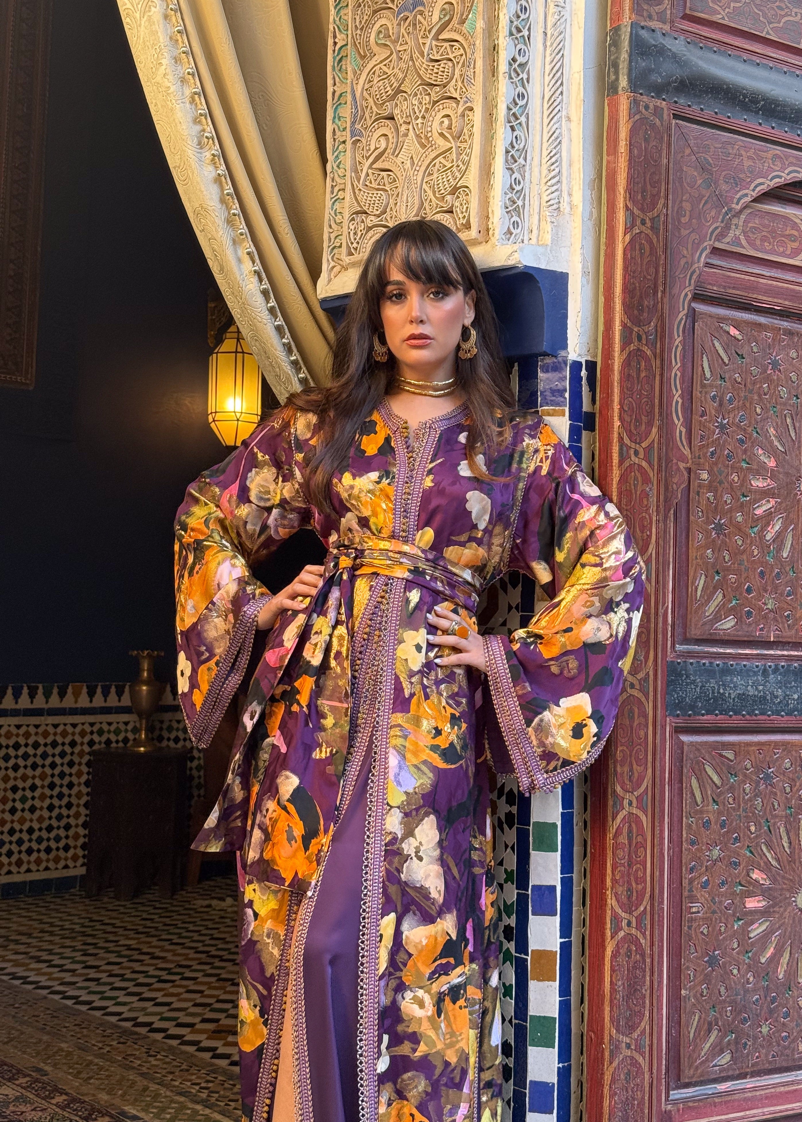 DALAL TWO-PIECE SILK KAFTAN