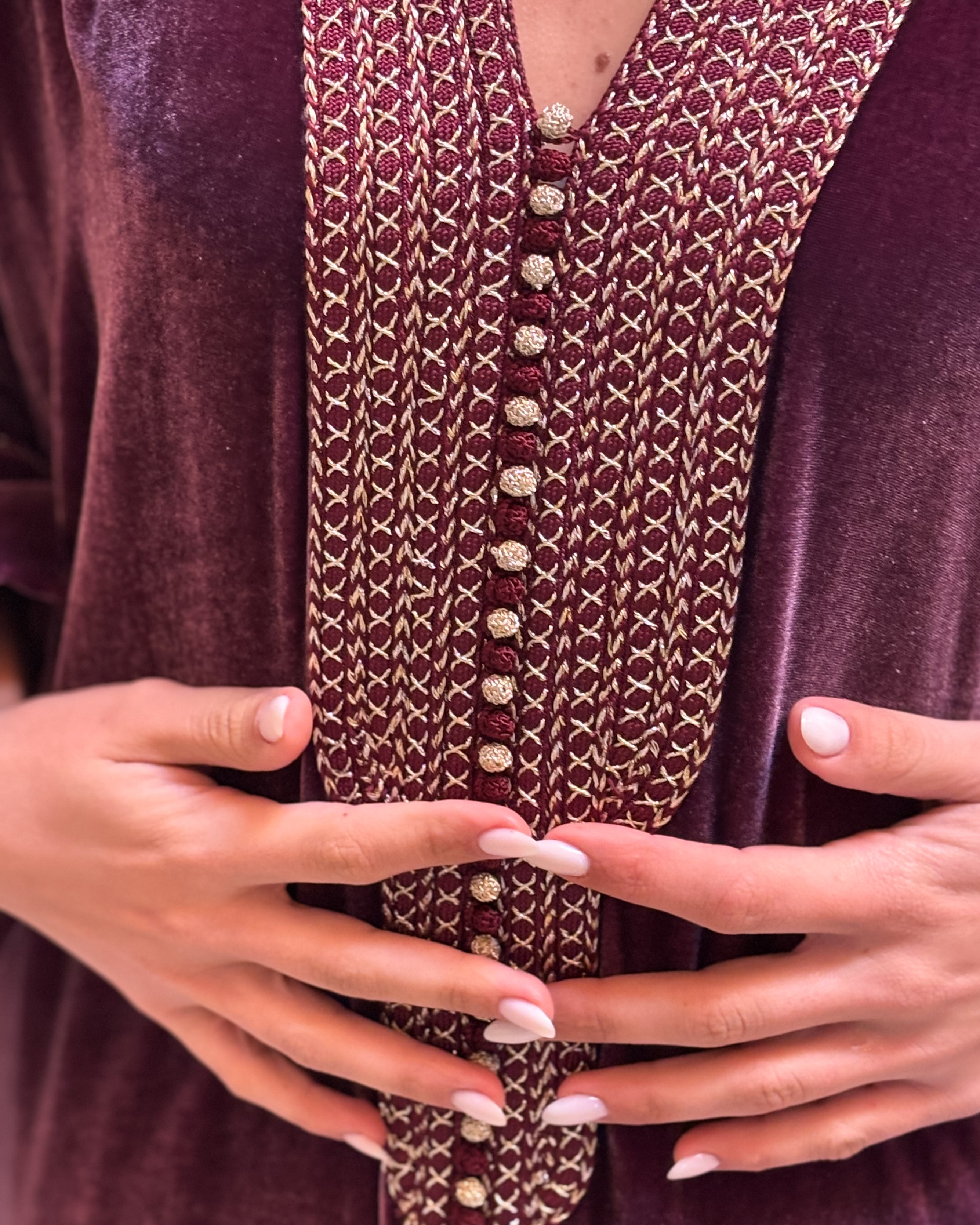 ELINE SILK VELVET KAFTAN