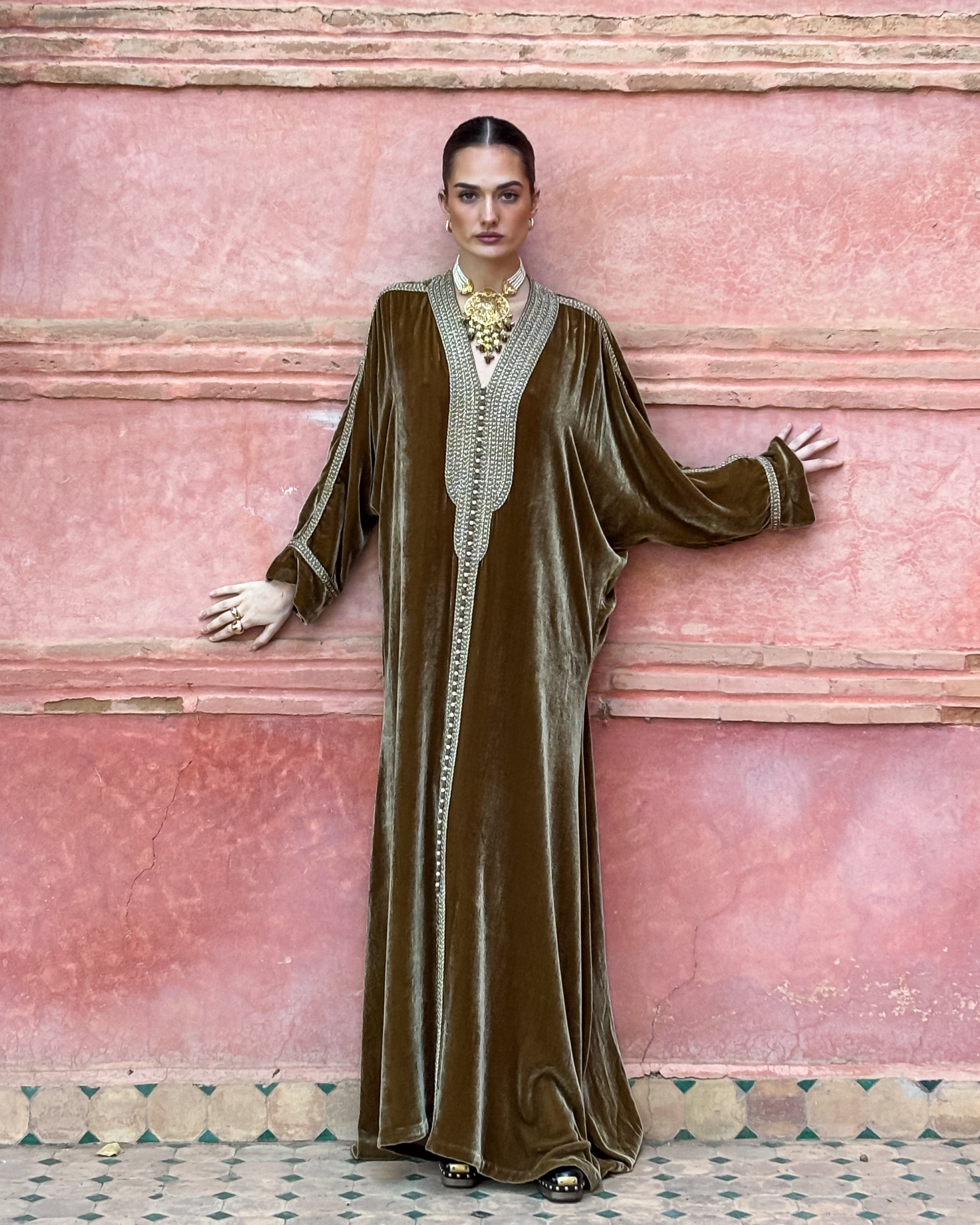 SILA SILK VELVET KAFTAN
