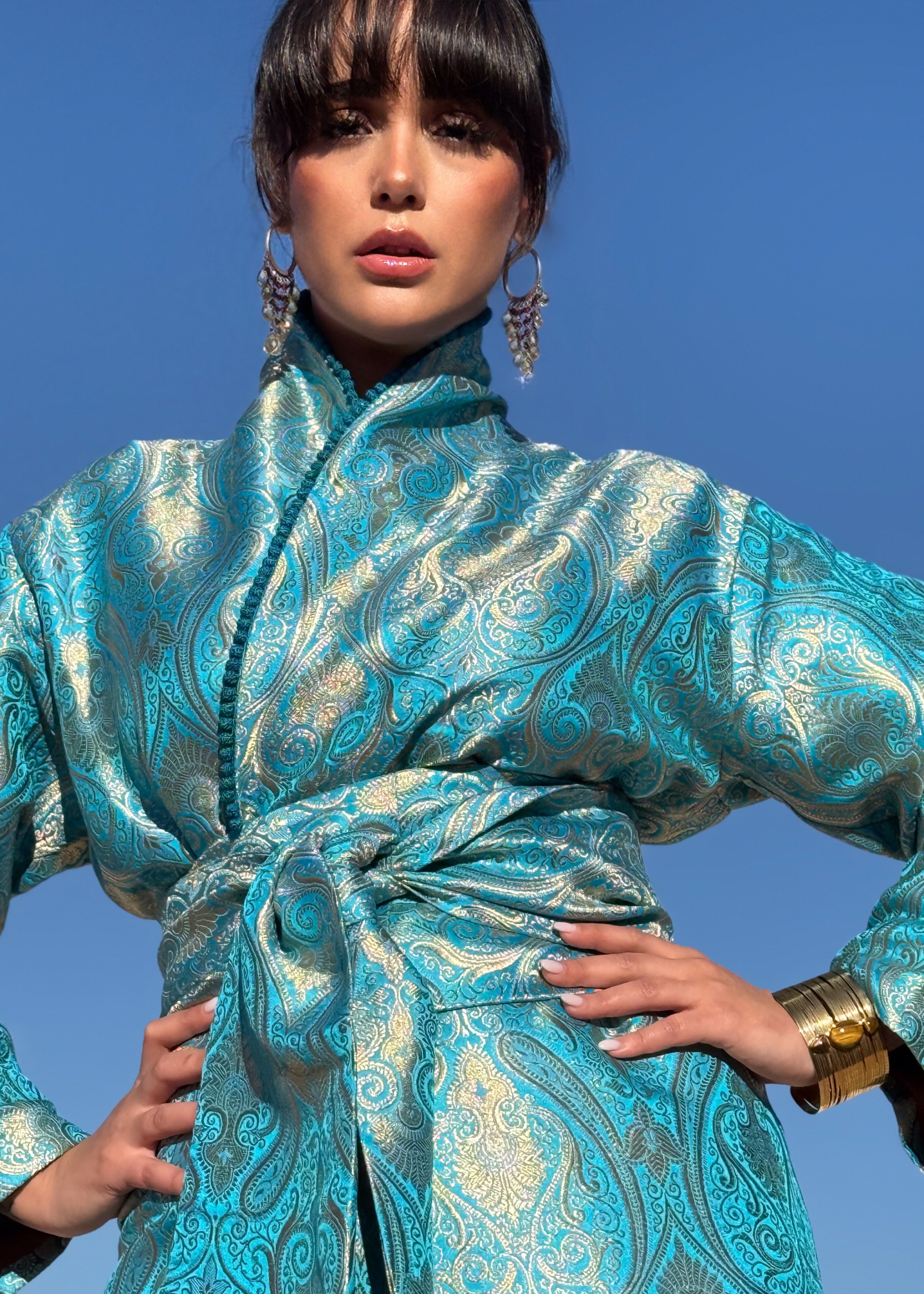 SEITA SILK BROCADE KIMONO KAFTAN