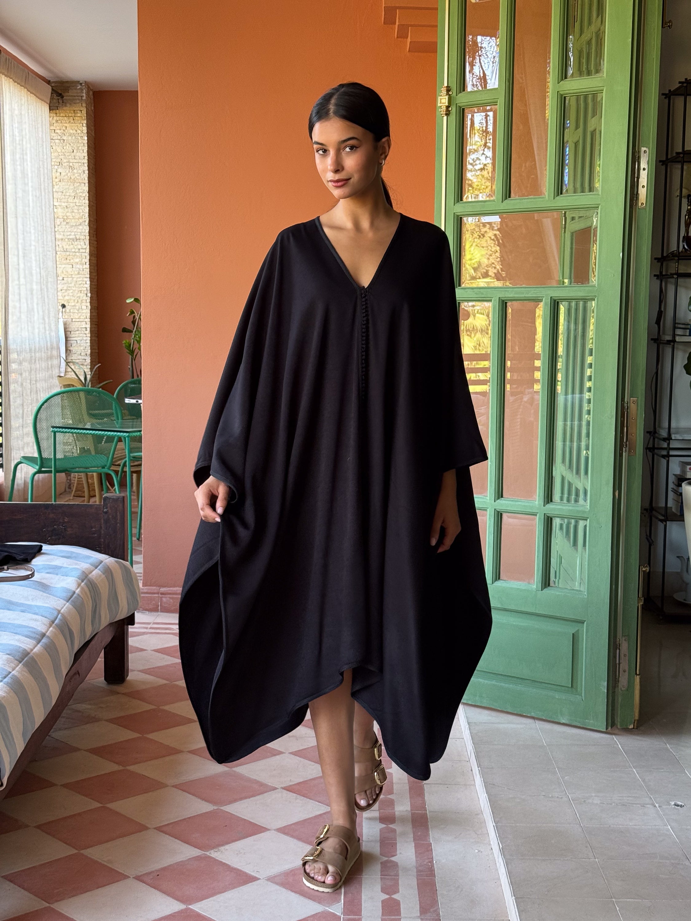 ZAHRA Handmade Embroidered Mlifa Cape & Pants Set