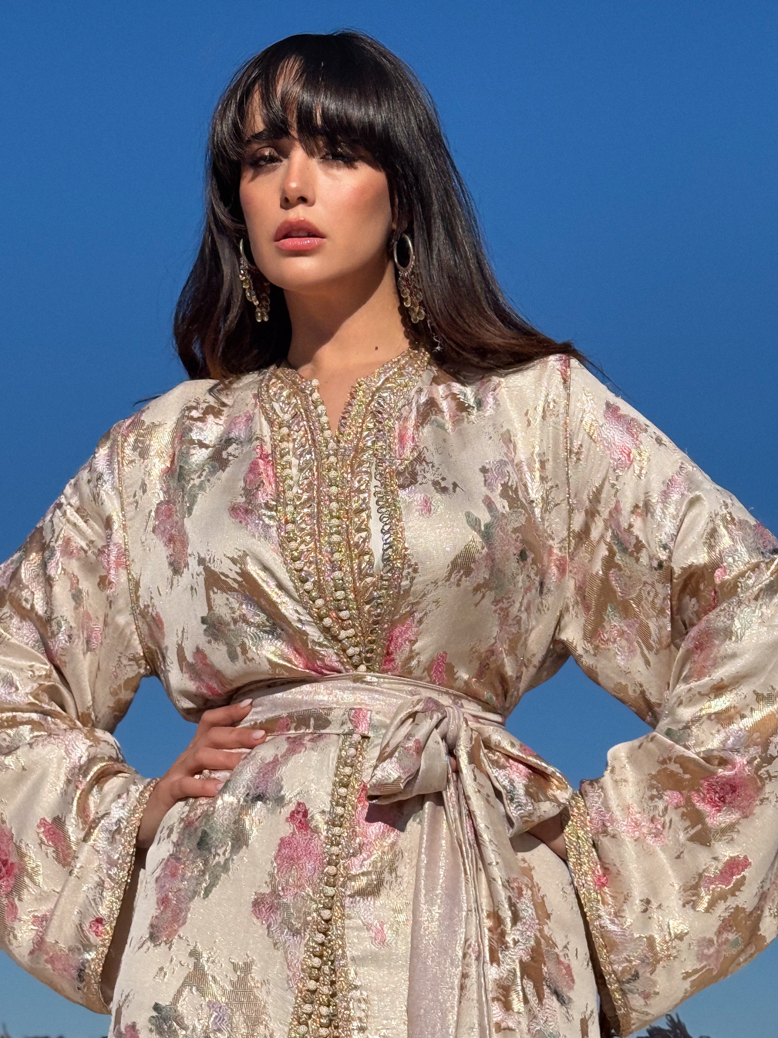 HAIFA TWO-PIECE SILK KAFTAN