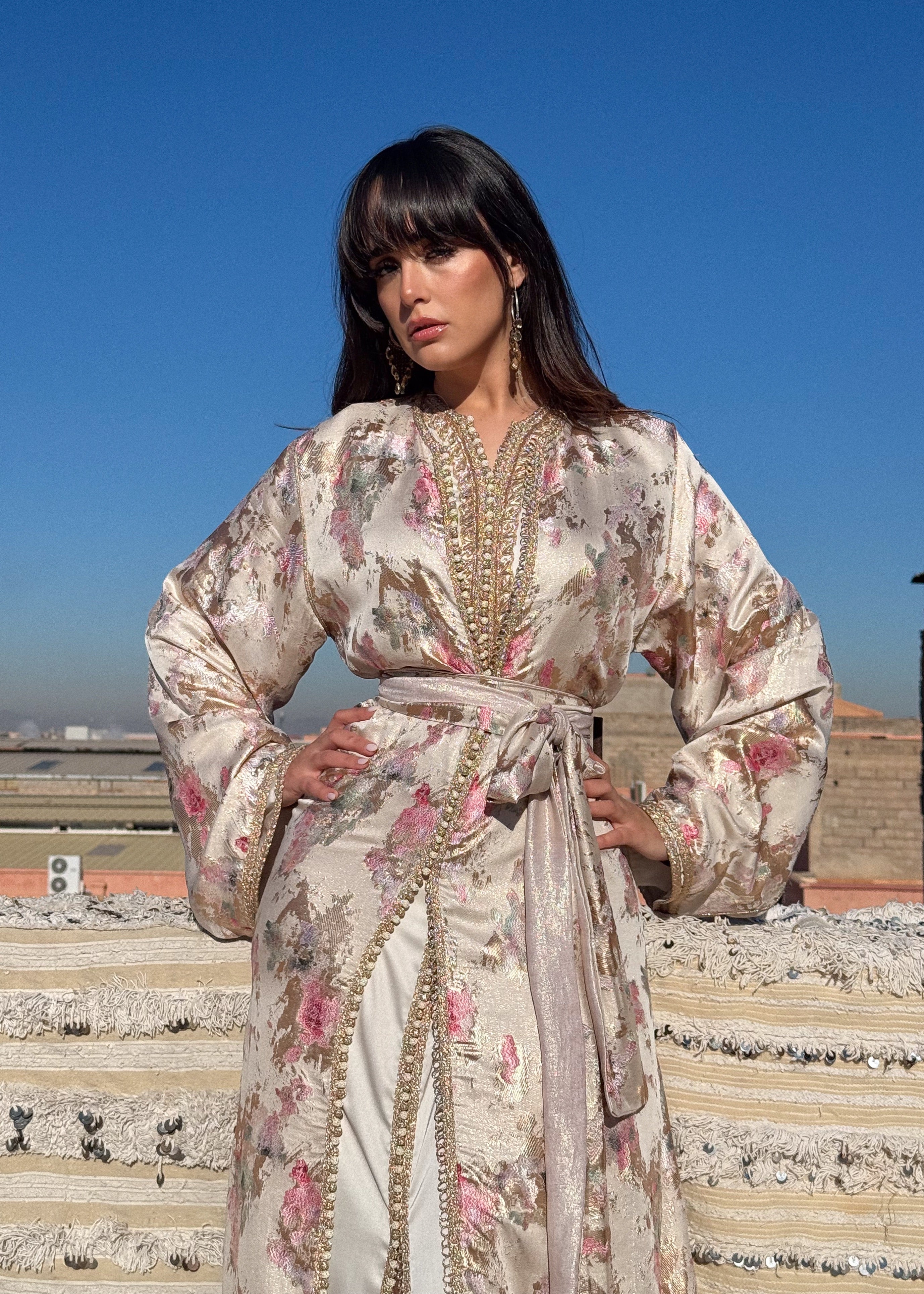 HAIFA TWO-PIECE SILK KAFTAN