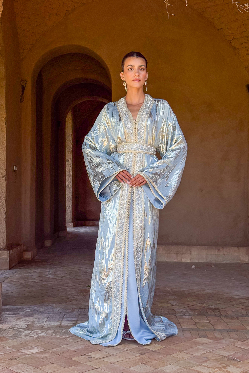 ILHAM TWO-PIECE BEADED KAFTAN