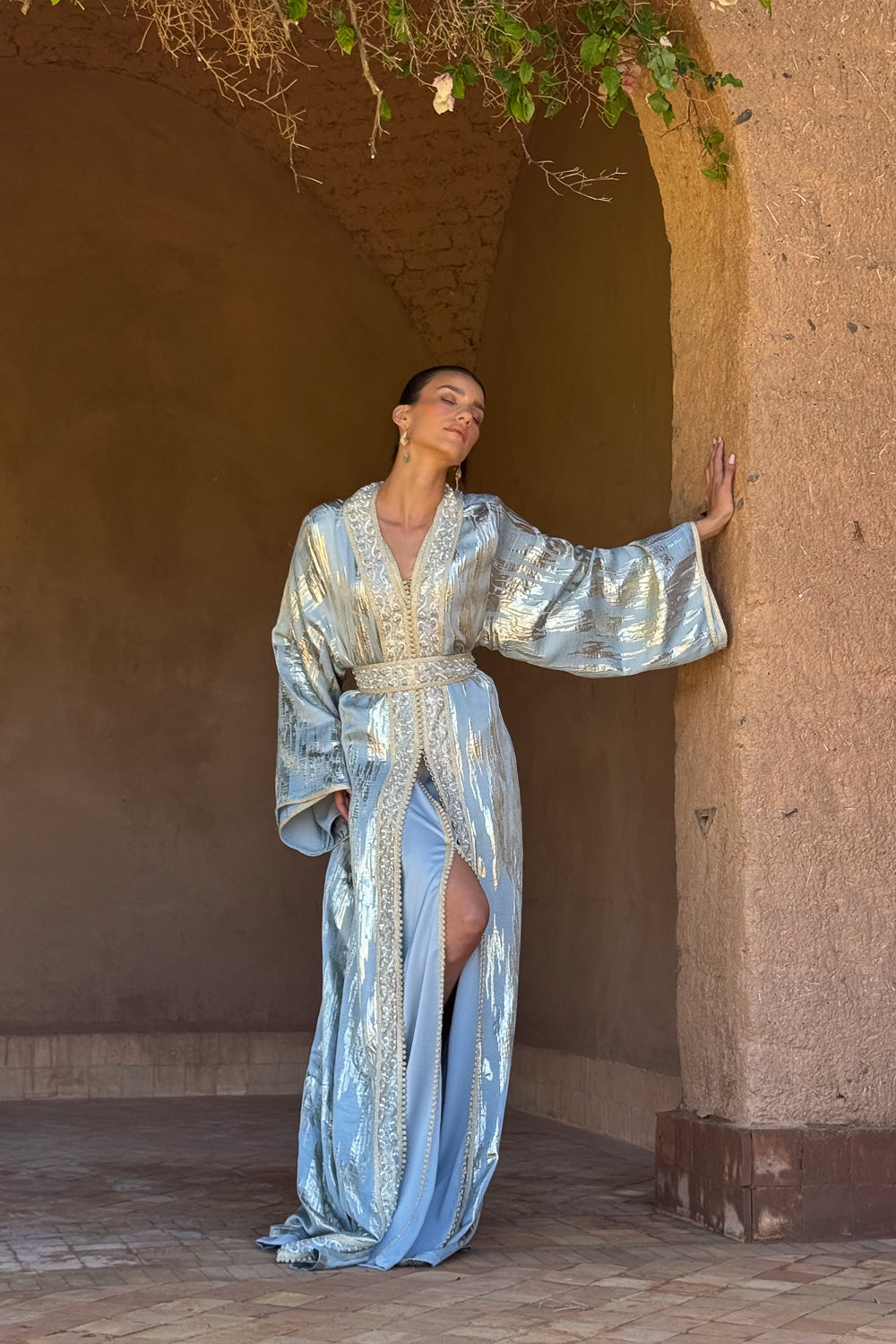 ILHAM TWO-PIECE BEADED KAFTAN