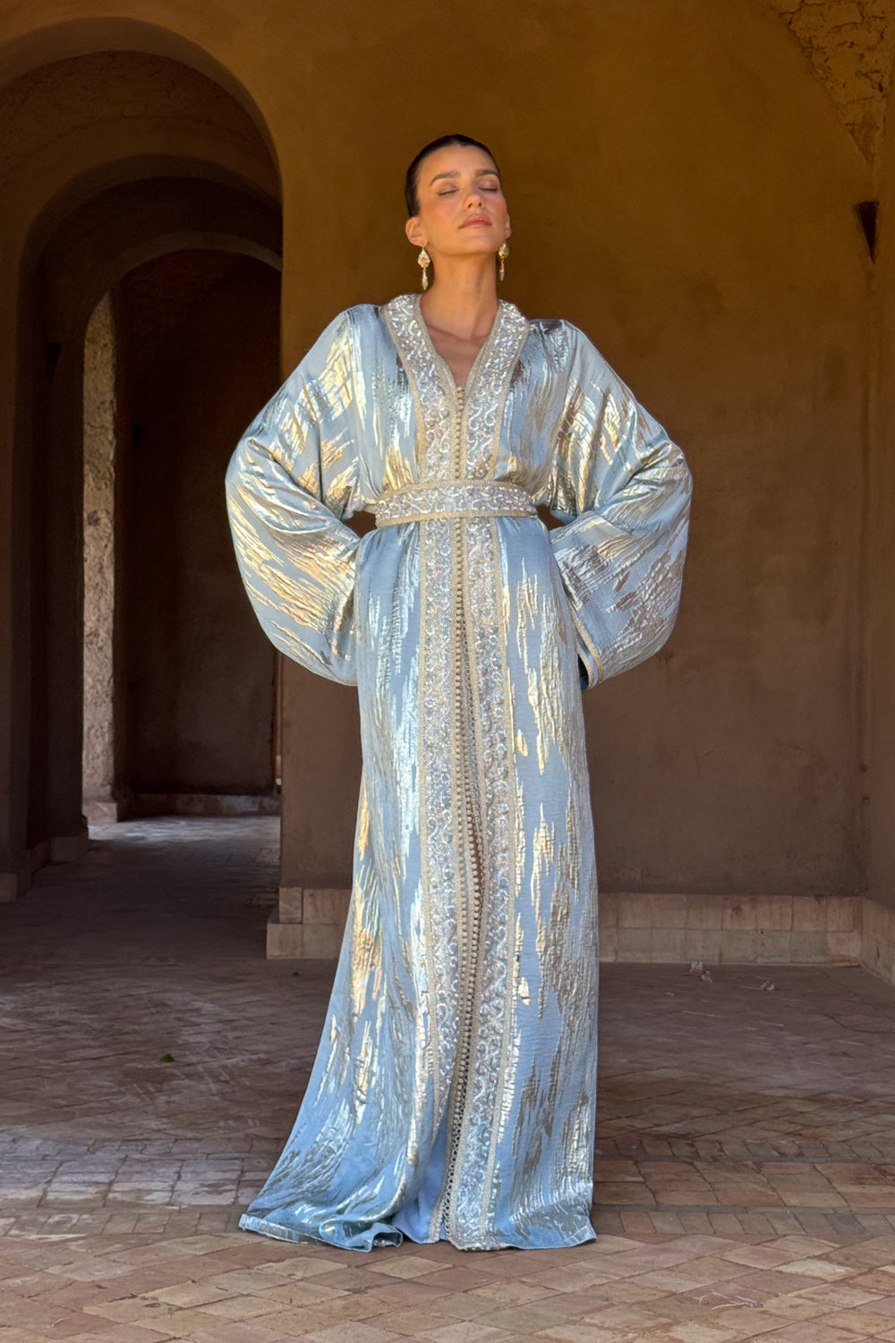 ILHAM TWO-PIECE BEADED KAFTAN