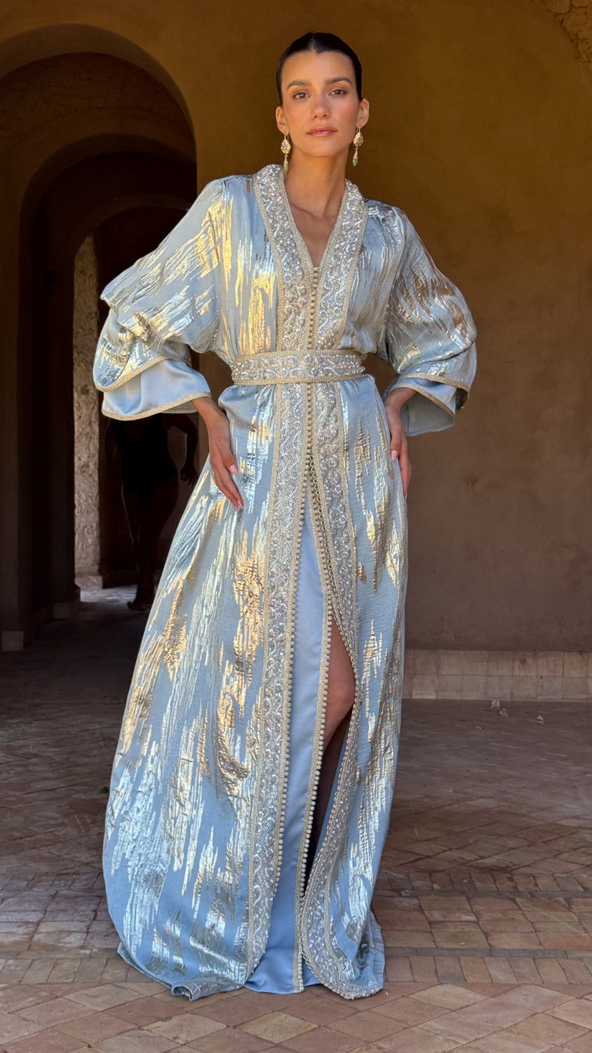 ILHAM TWO-PIECE BEADED KAFTAN