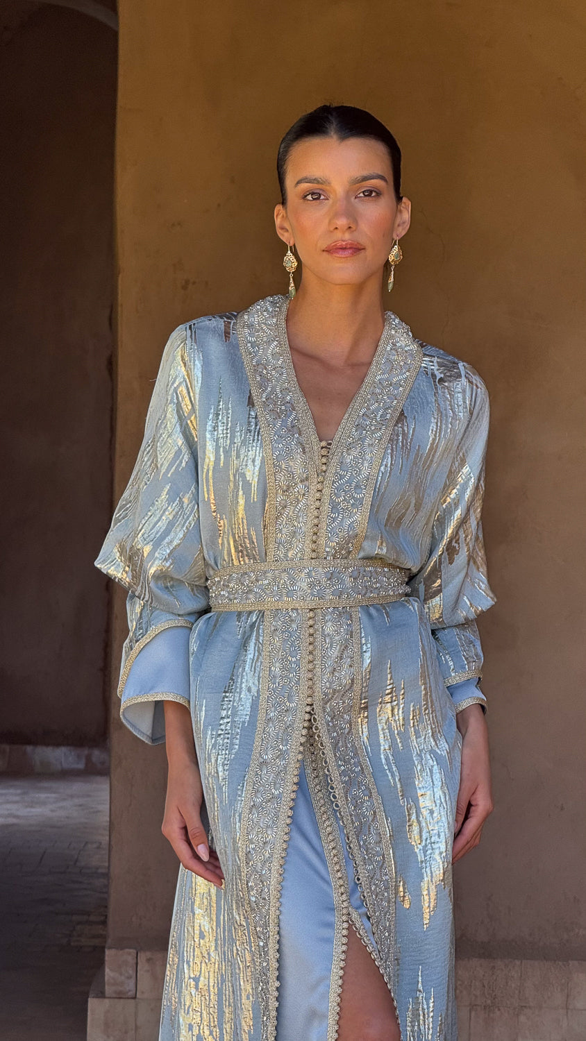 ILHAM TWO-PIECE BEADED KAFTAN